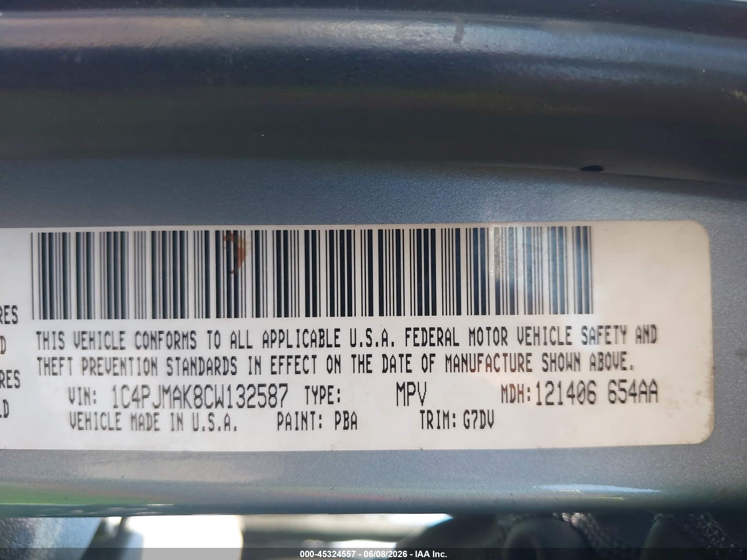 2012 Jeep Liberty Sport Light Blue vin: 1C4PJMAK8CW132587