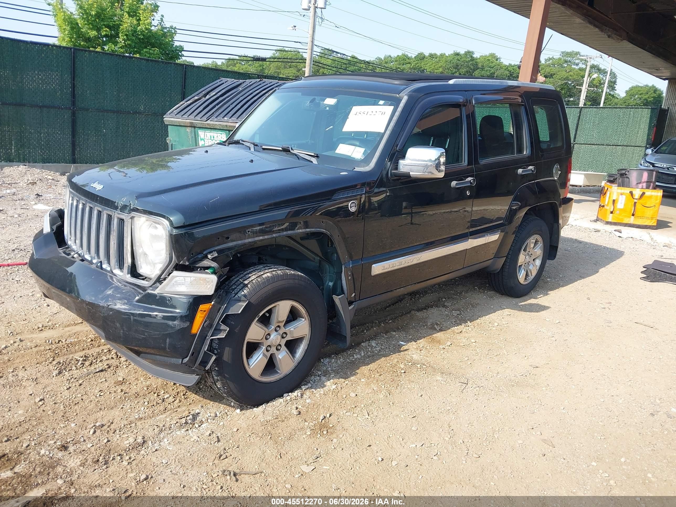 2012 Jeep Liberty Sport Black vin: 1C4PJMAK8CW137367