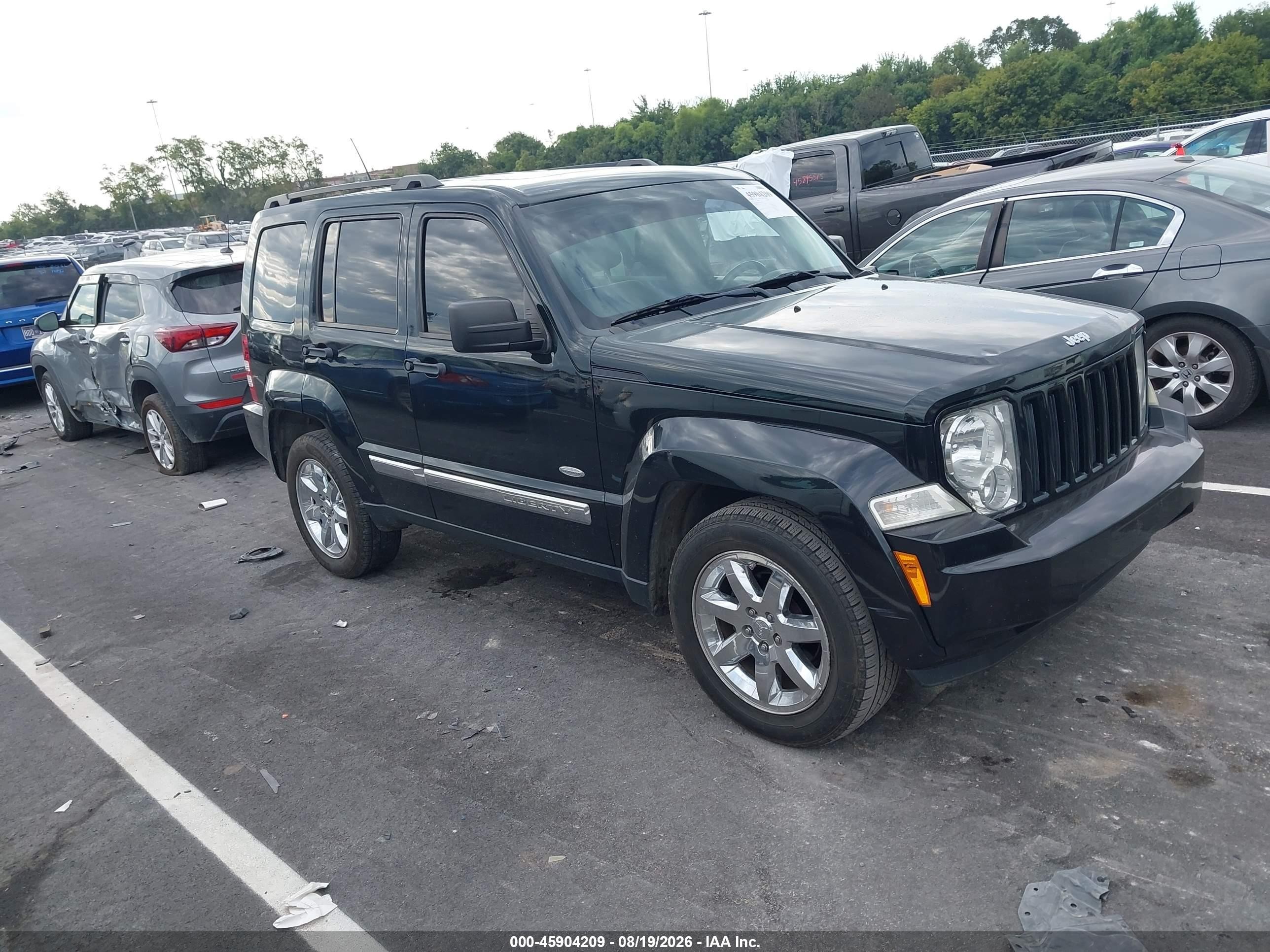 2012 Jeep Liberty Sport Черный vin: 1C4PJMAK8CW200726