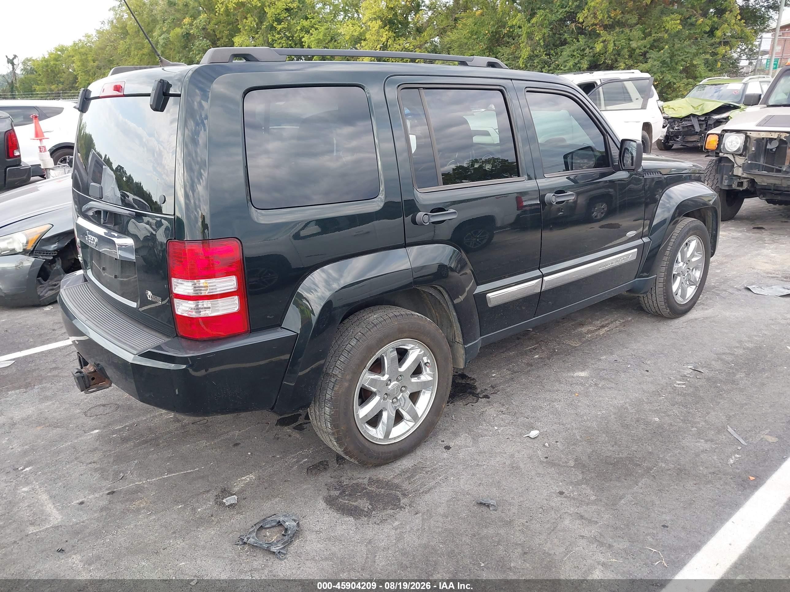 2012 Jeep Liberty Sport Черный vin: 1C4PJMAK8CW200726