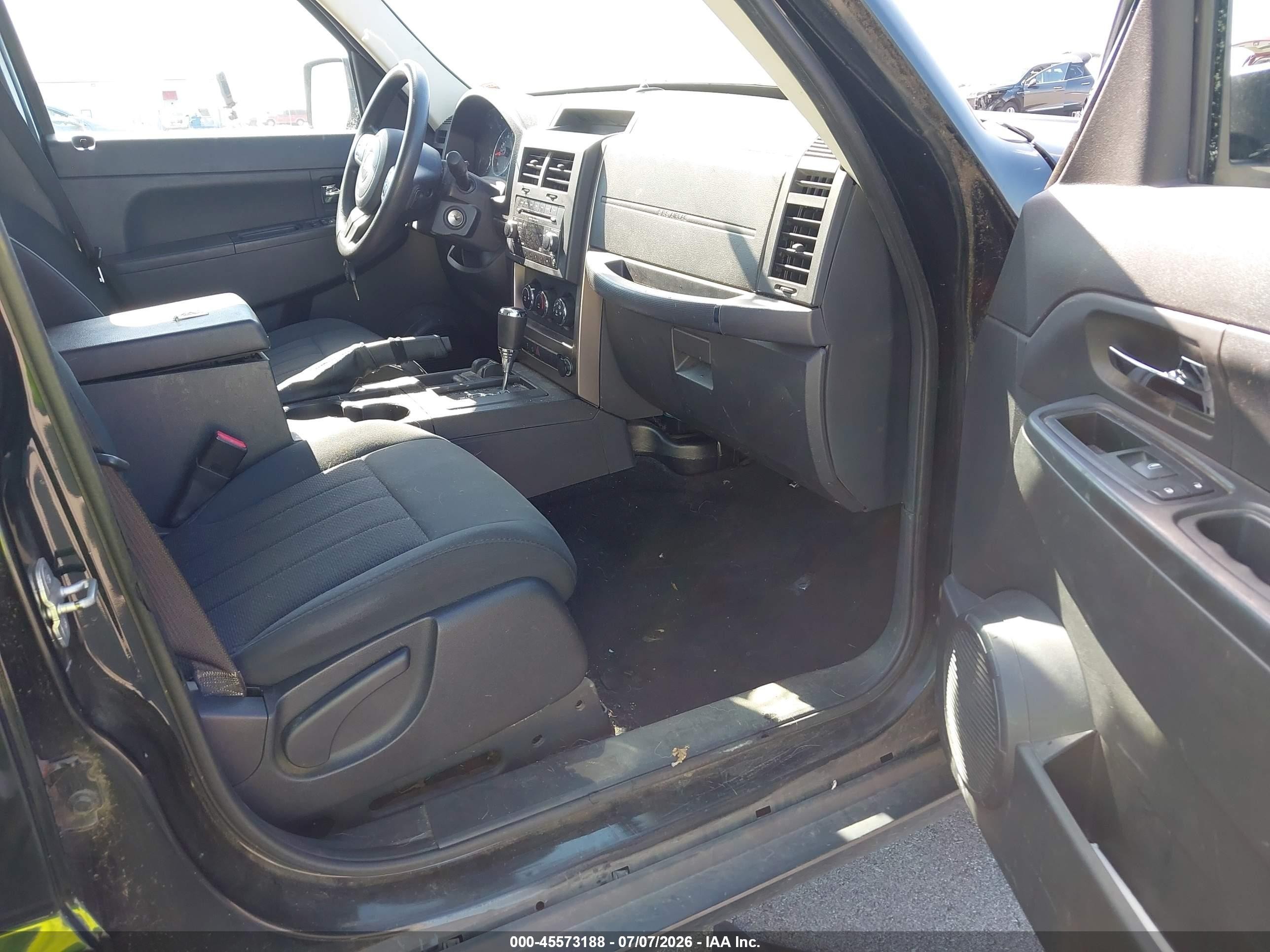 2012 Jeep Liberty Sport Black vin: 1C4PJMAK8CW205005