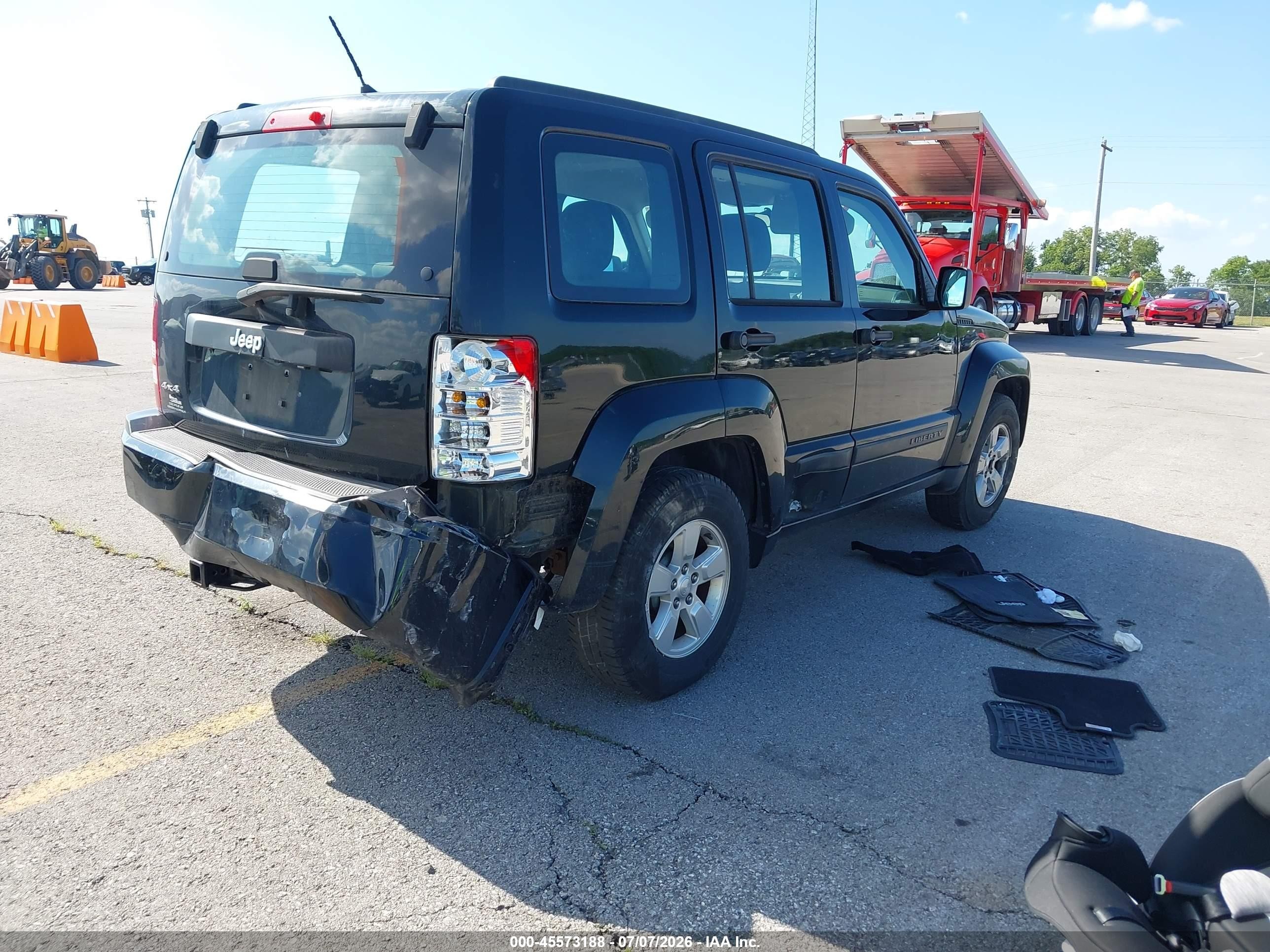 2012 Jeep Liberty Sport Black vin: 1C4PJMAK8CW205005