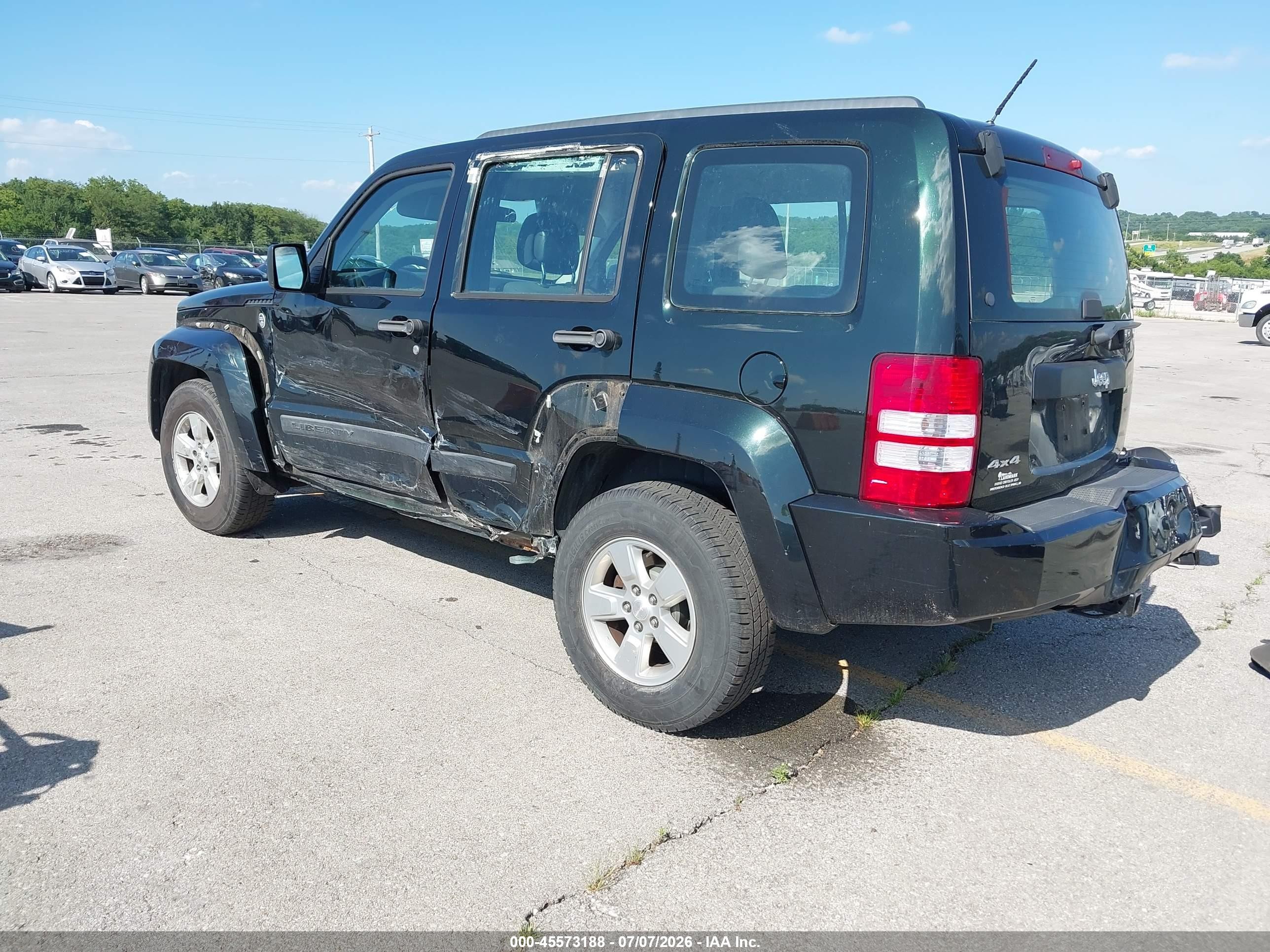 2012 Jeep Liberty Sport Black vin: 1C4PJMAK8CW205005