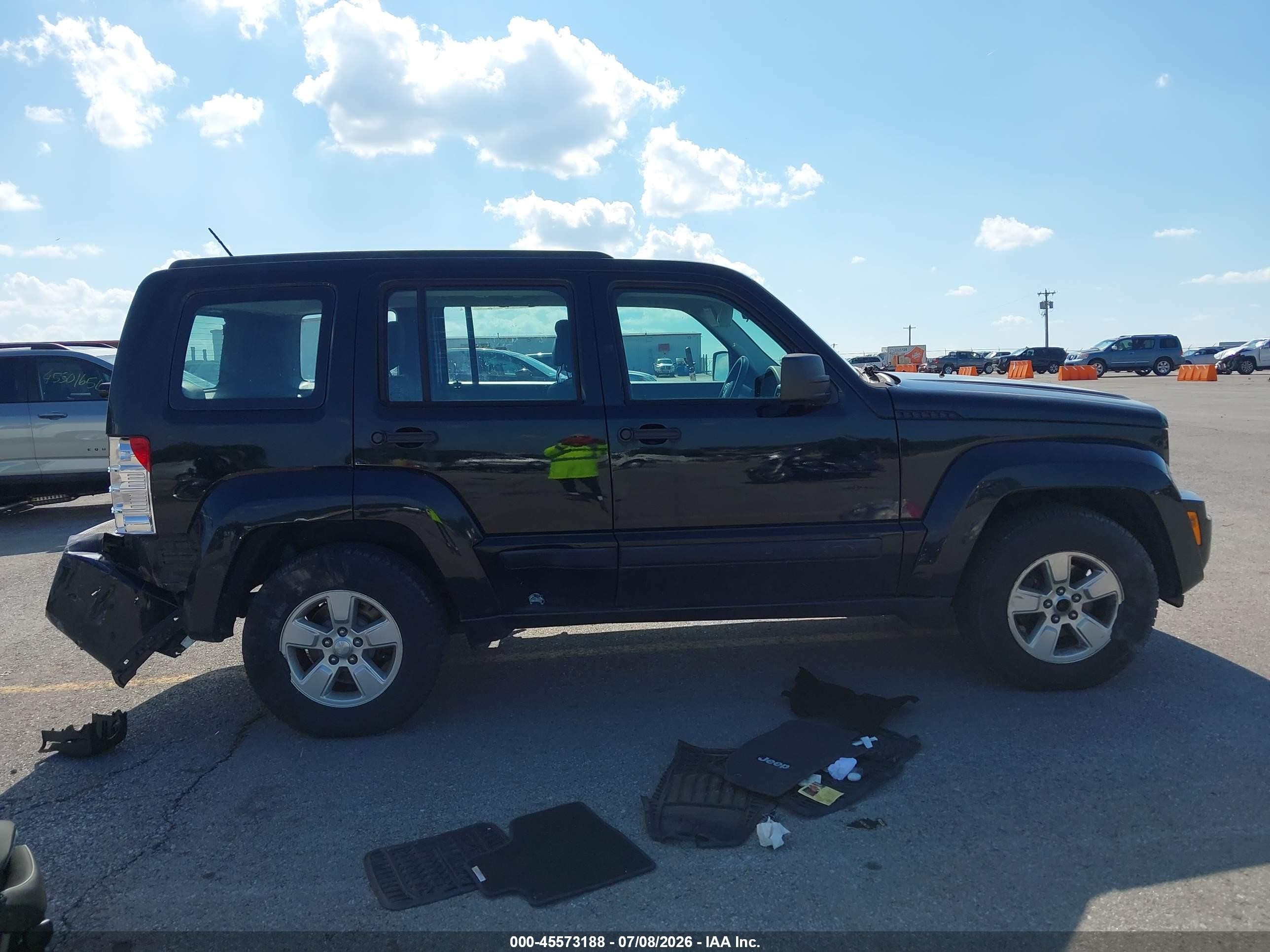 2012 Jeep Liberty Sport Black vin: 1C4PJMAK8CW205005
