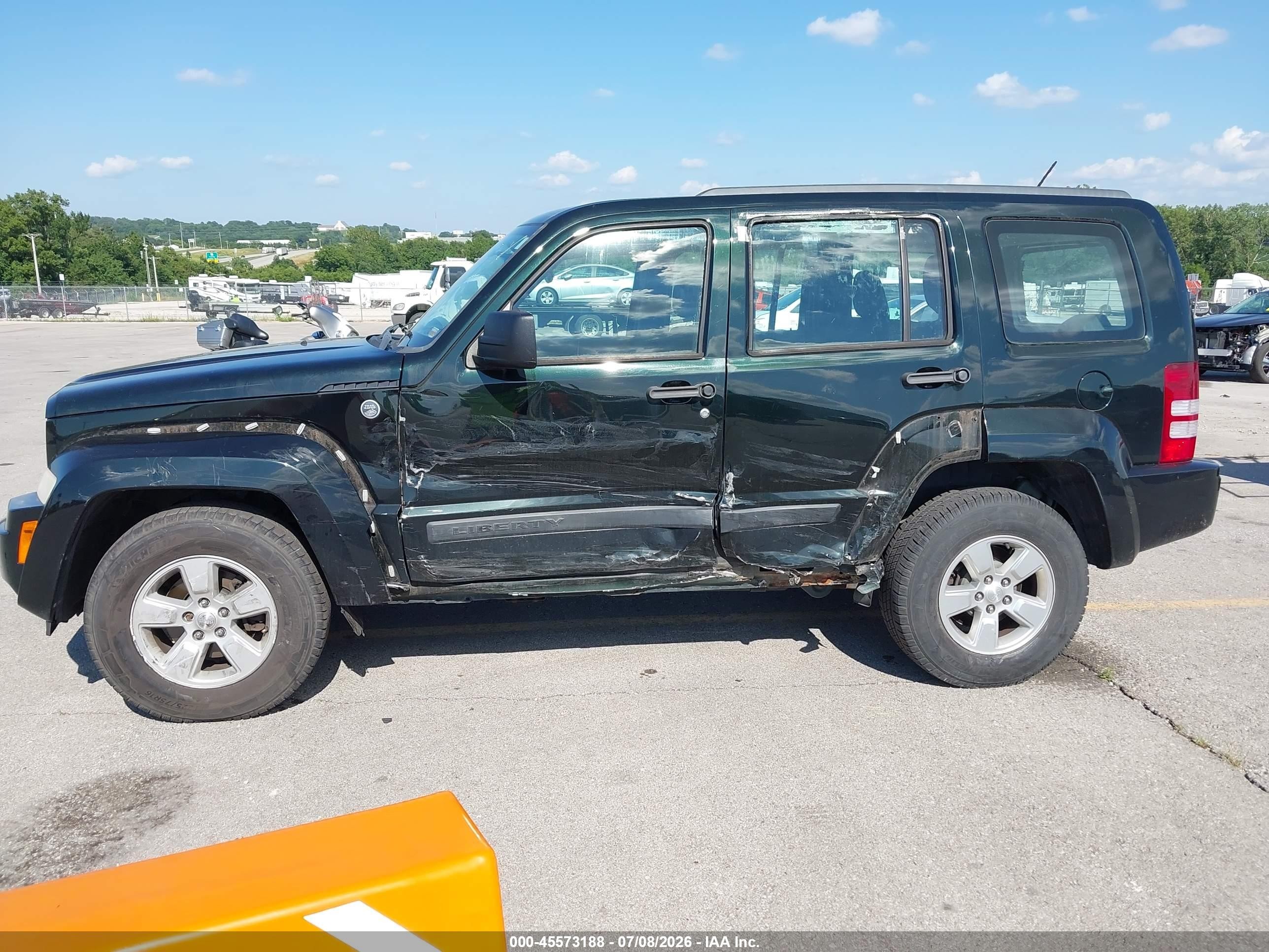 2012 Jeep Liberty Sport Black vin: 1C4PJMAK8CW205005