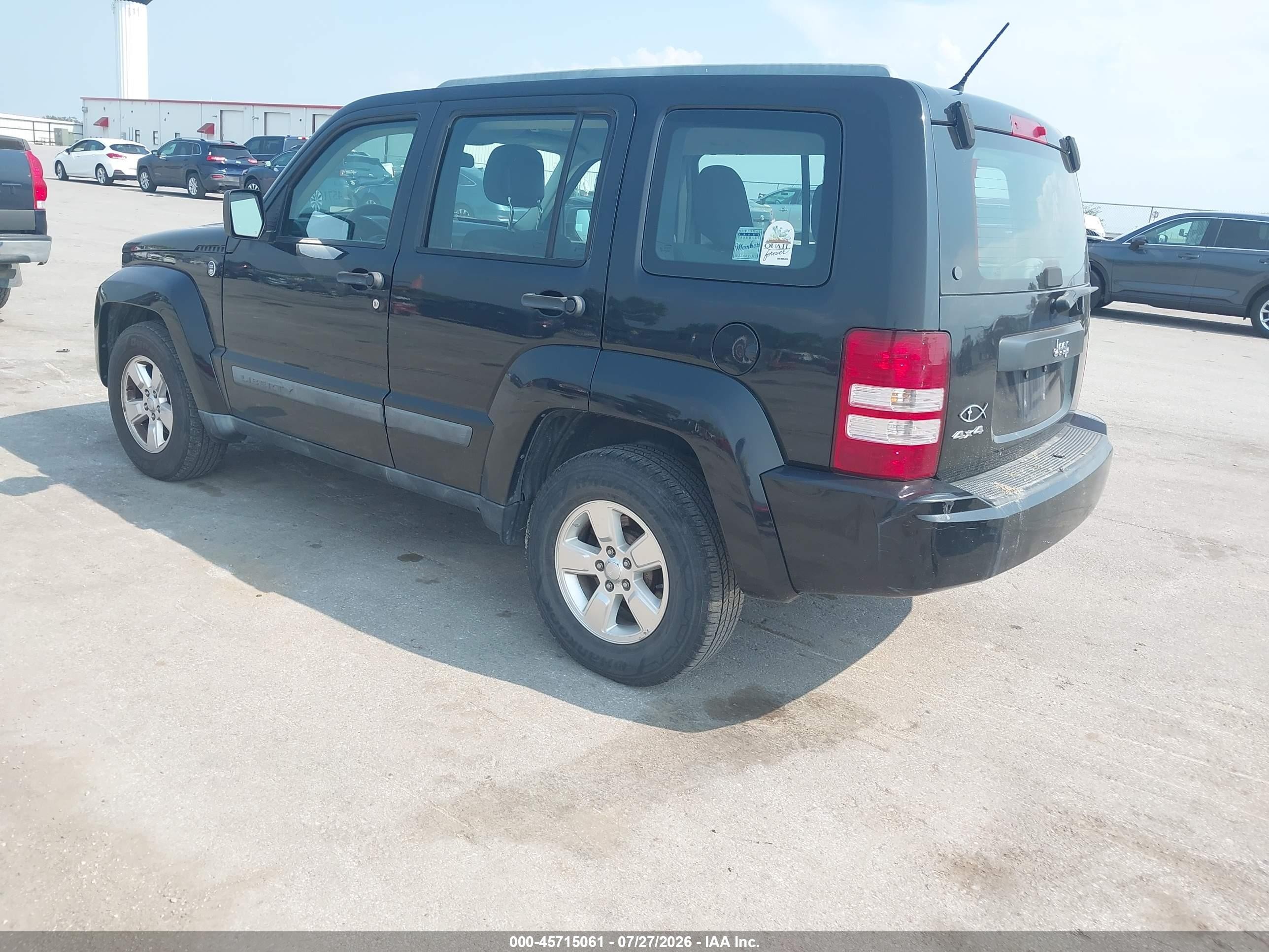 2012 Jeep Liberty Sport Black vin: 1C4PJMAK9CW133733