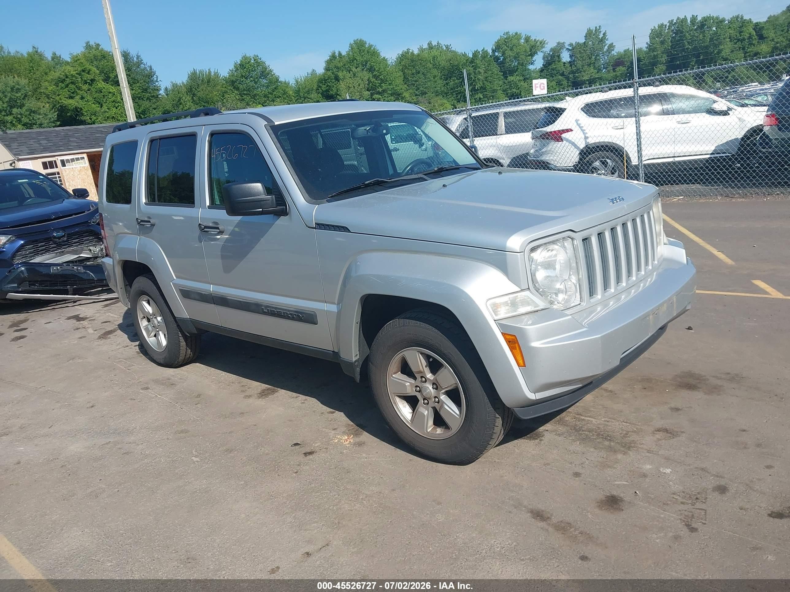 2012 Jeep Liberty Sport Silver vin: 1C4PJMAK9CW135272