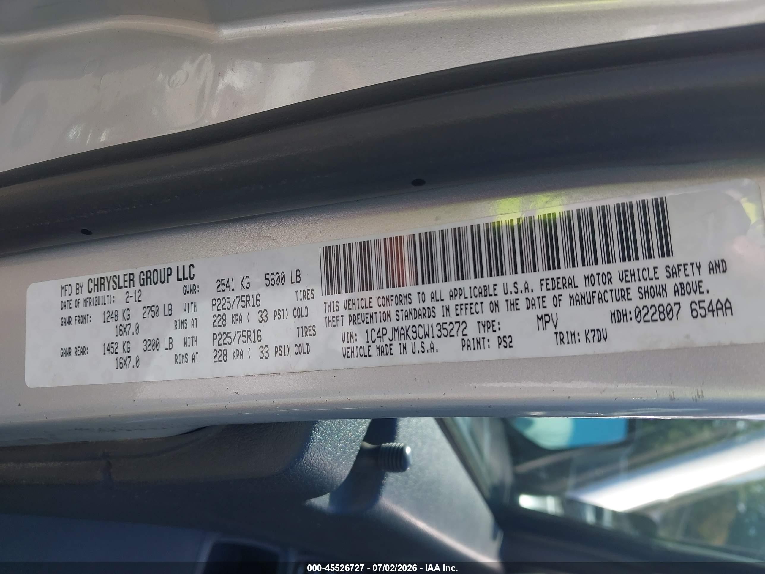 2012 Jeep Liberty Sport Silver vin: 1C4PJMAK9CW135272