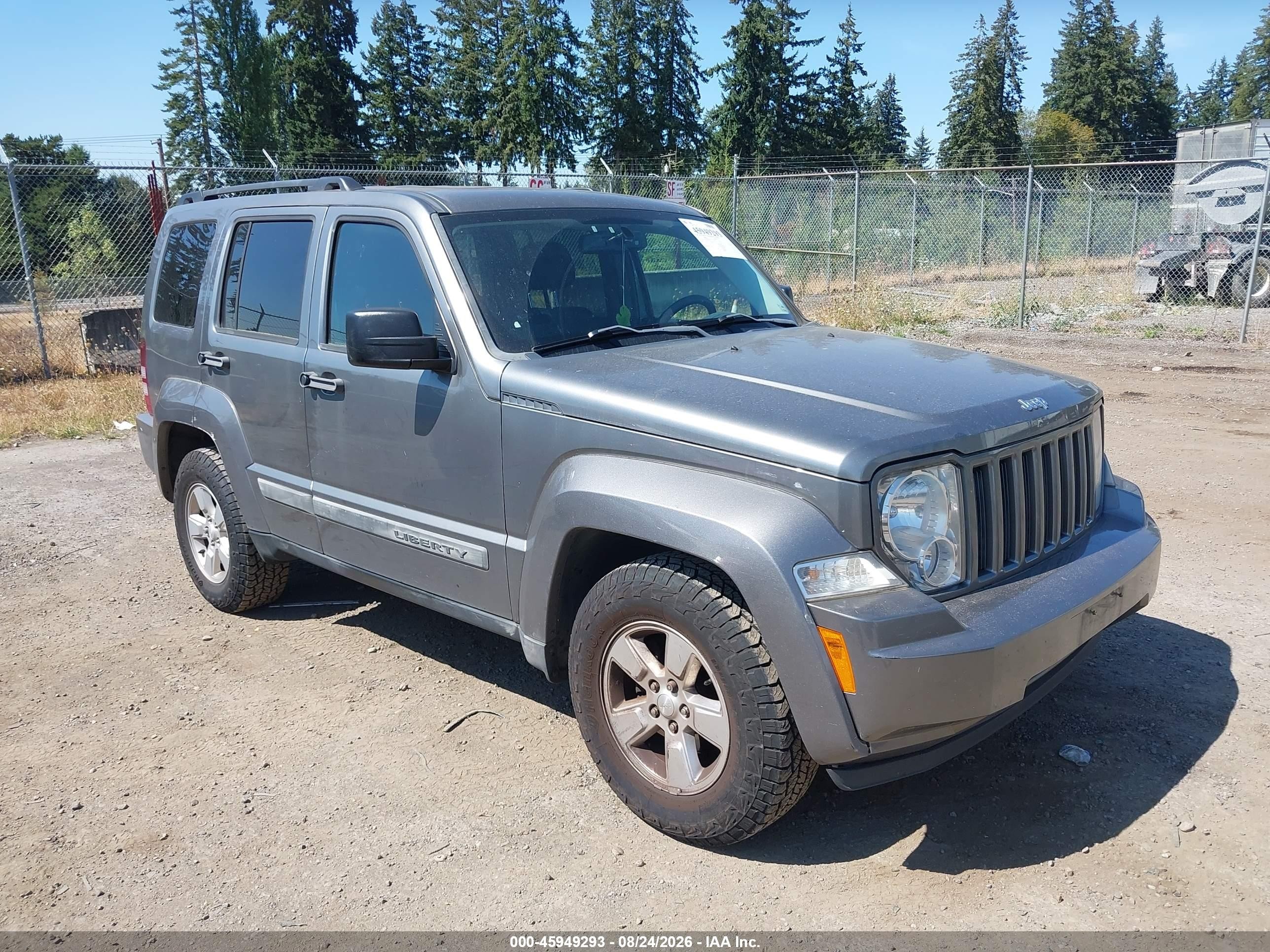 2012 Jeep Liberty Sport Gray vin: 1C4PJMAK9CW136325