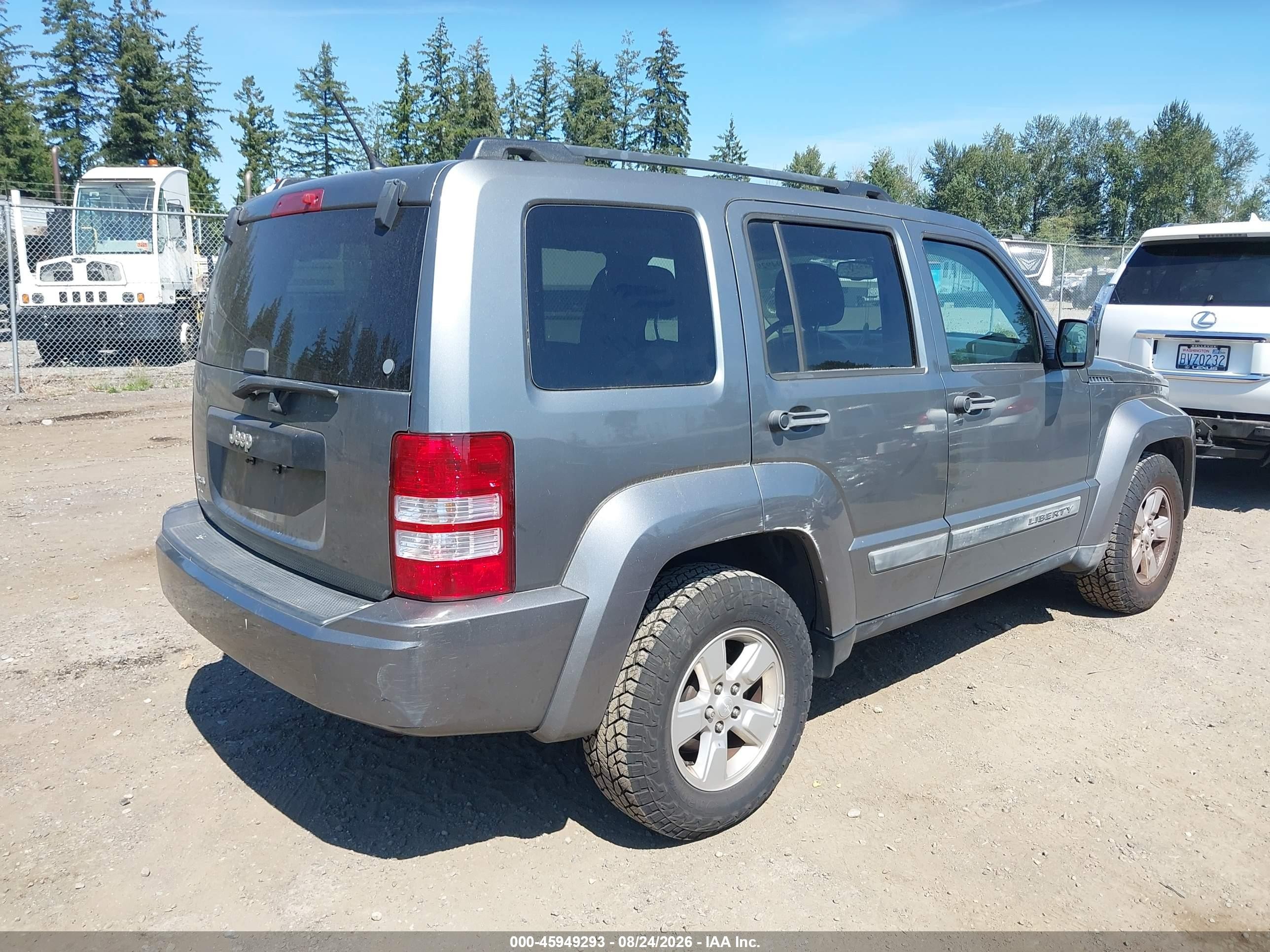 2012 Jeep Liberty Sport Gray vin: 1C4PJMAK9CW136325