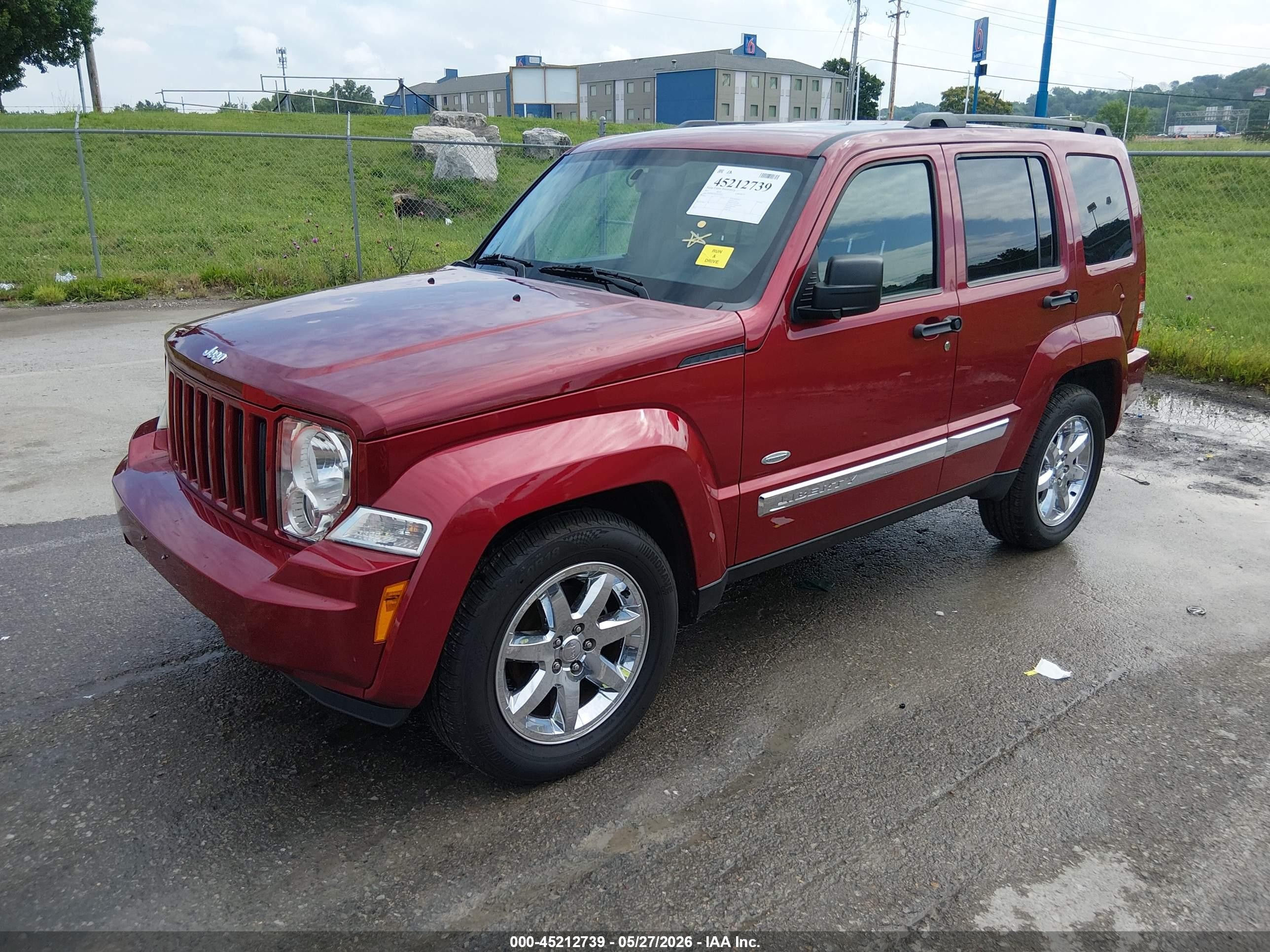 2012 Jeep Liberty Sport Red vin: 1C4PJMAK9CW203408