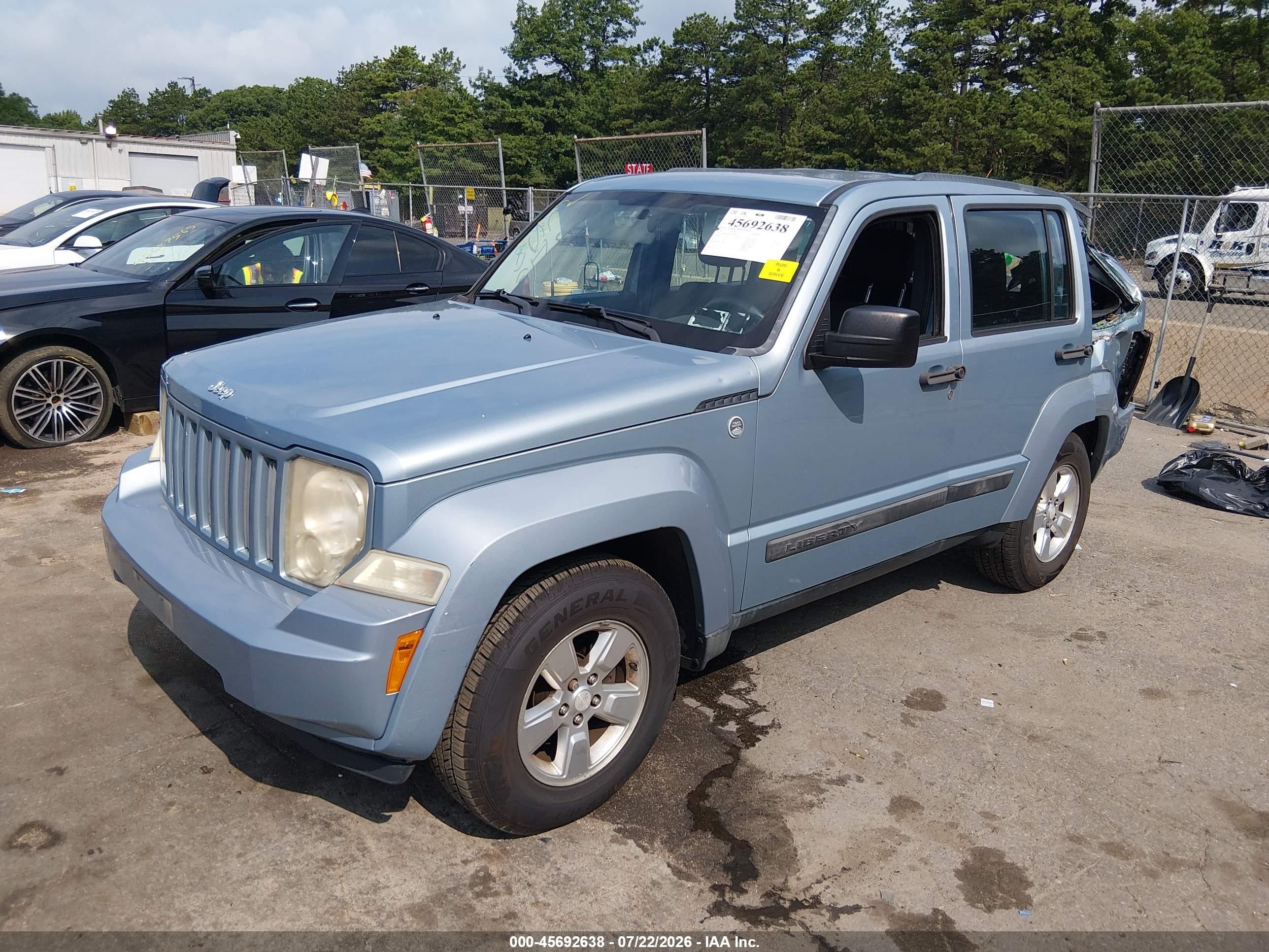 2012 Jeep Liberty Sport Синий vin: 1C4PJMAK9CW203733