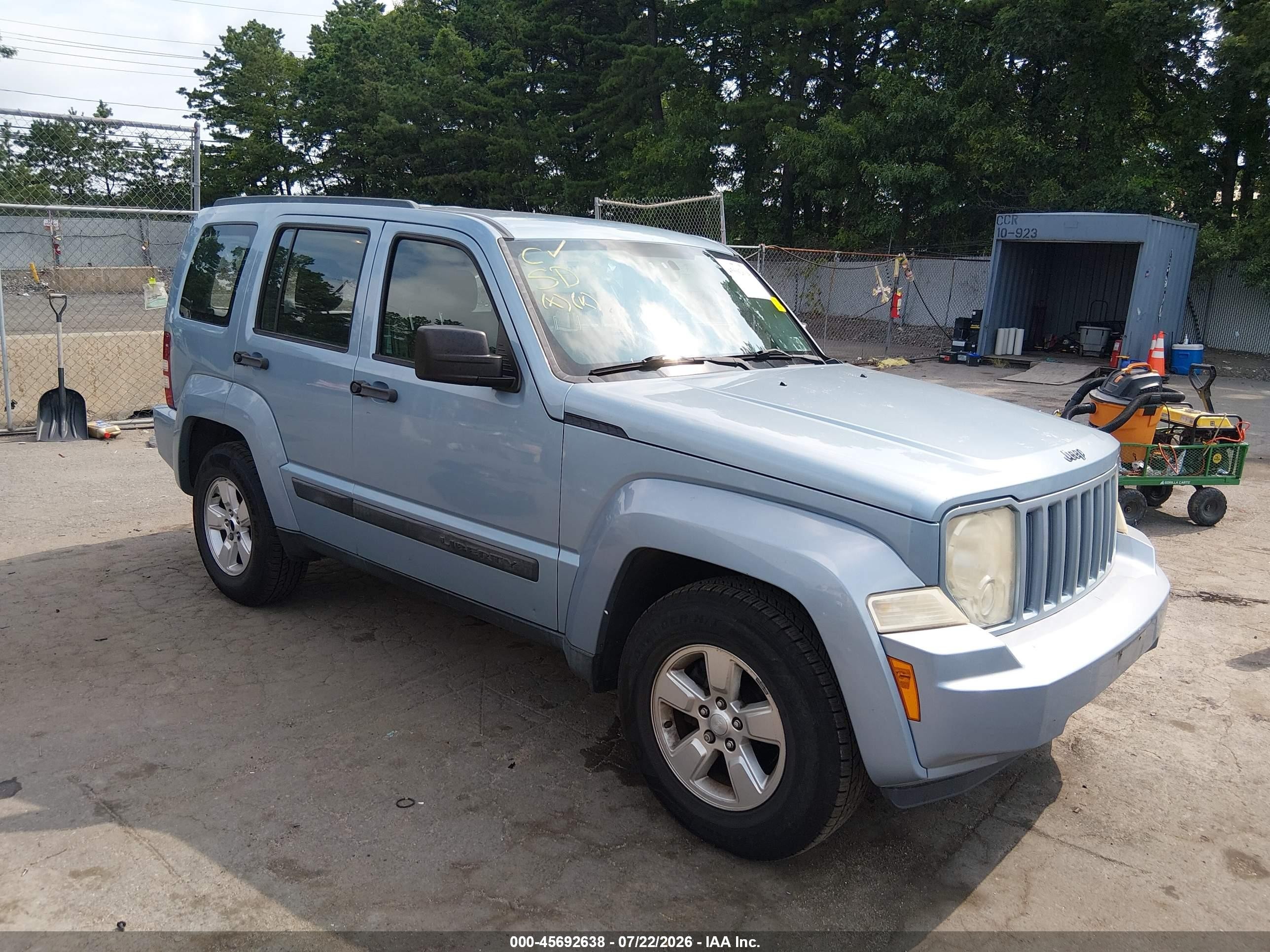 2012 Jeep Liberty Sport Синий vin: 1C4PJMAK9CW203733
