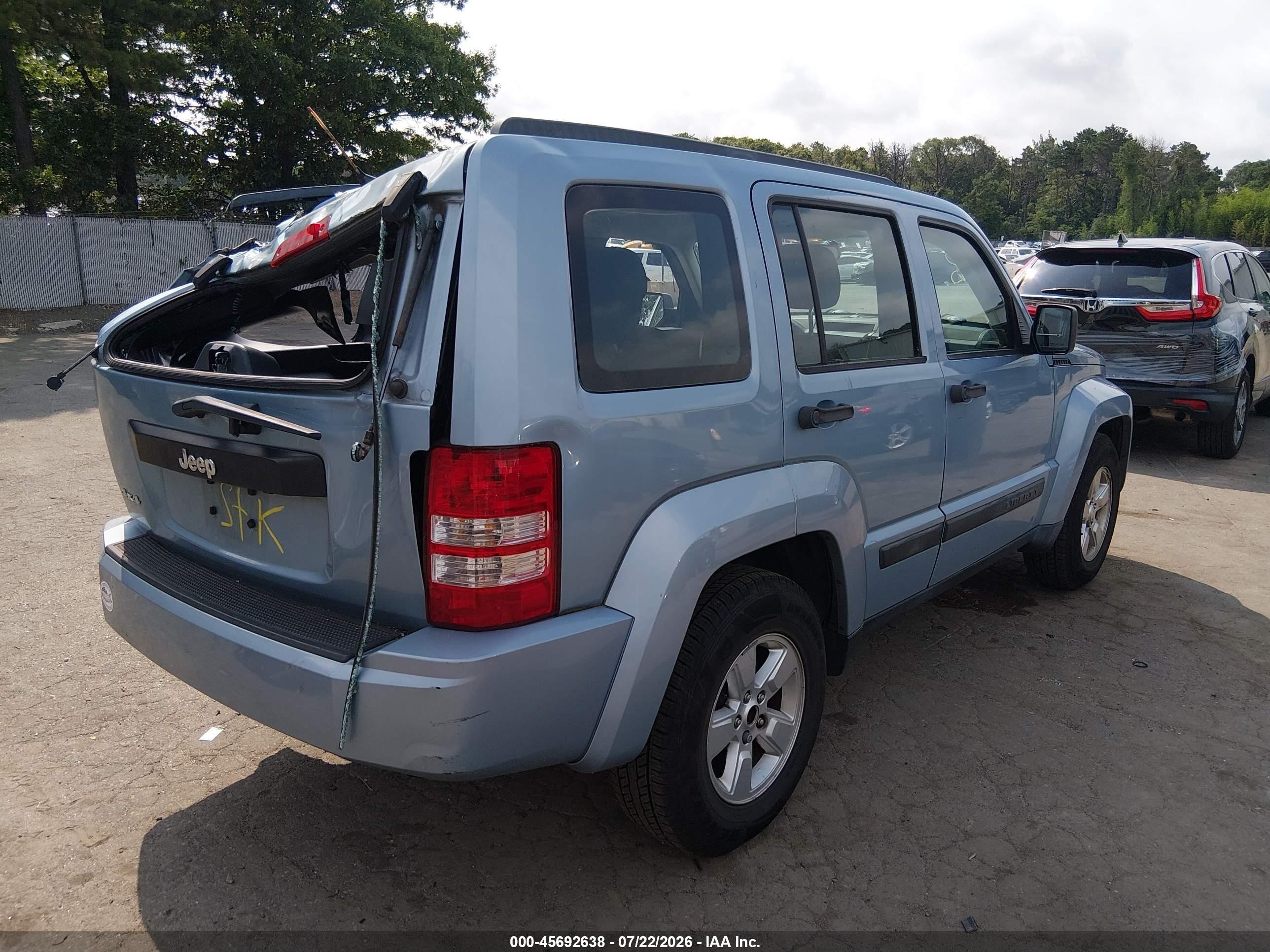 2012 Jeep Liberty Sport Синий vin: 1C4PJMAK9CW203733