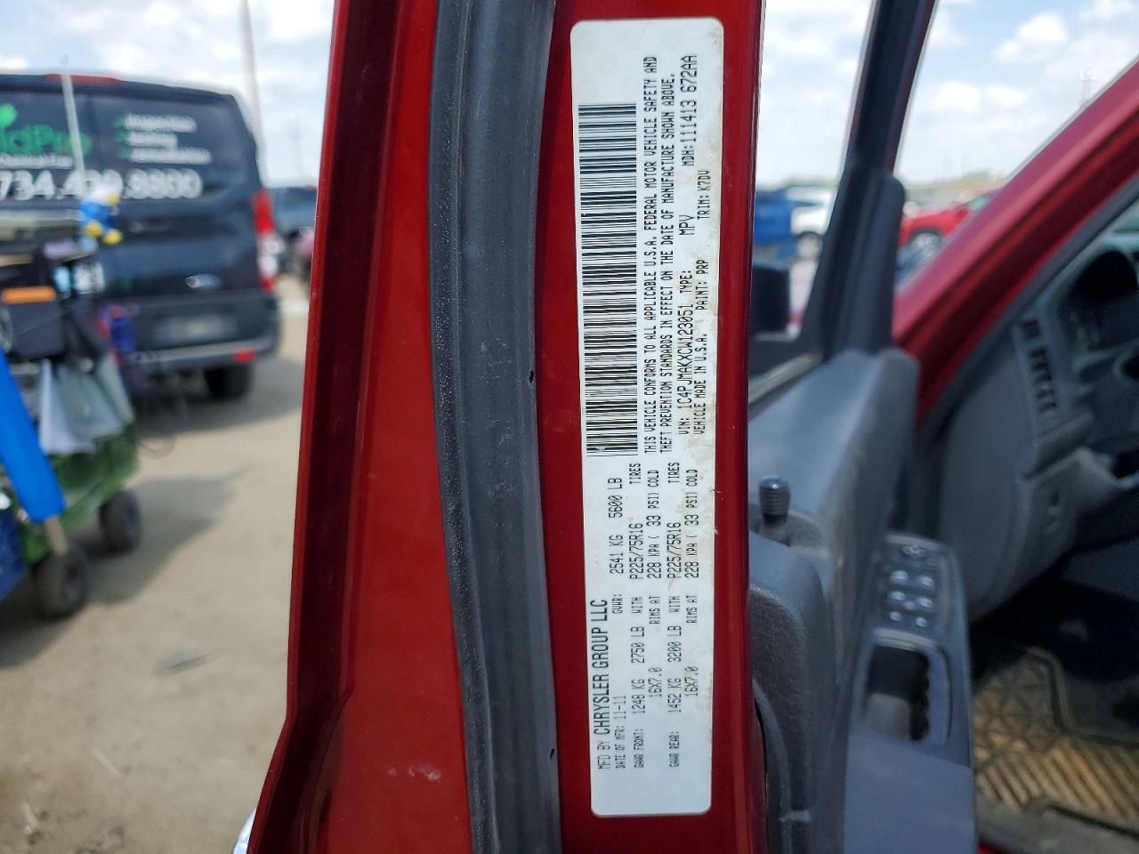2012 Jeep Liberty Sport Красный vin: 1C4PJMAKXCW123051