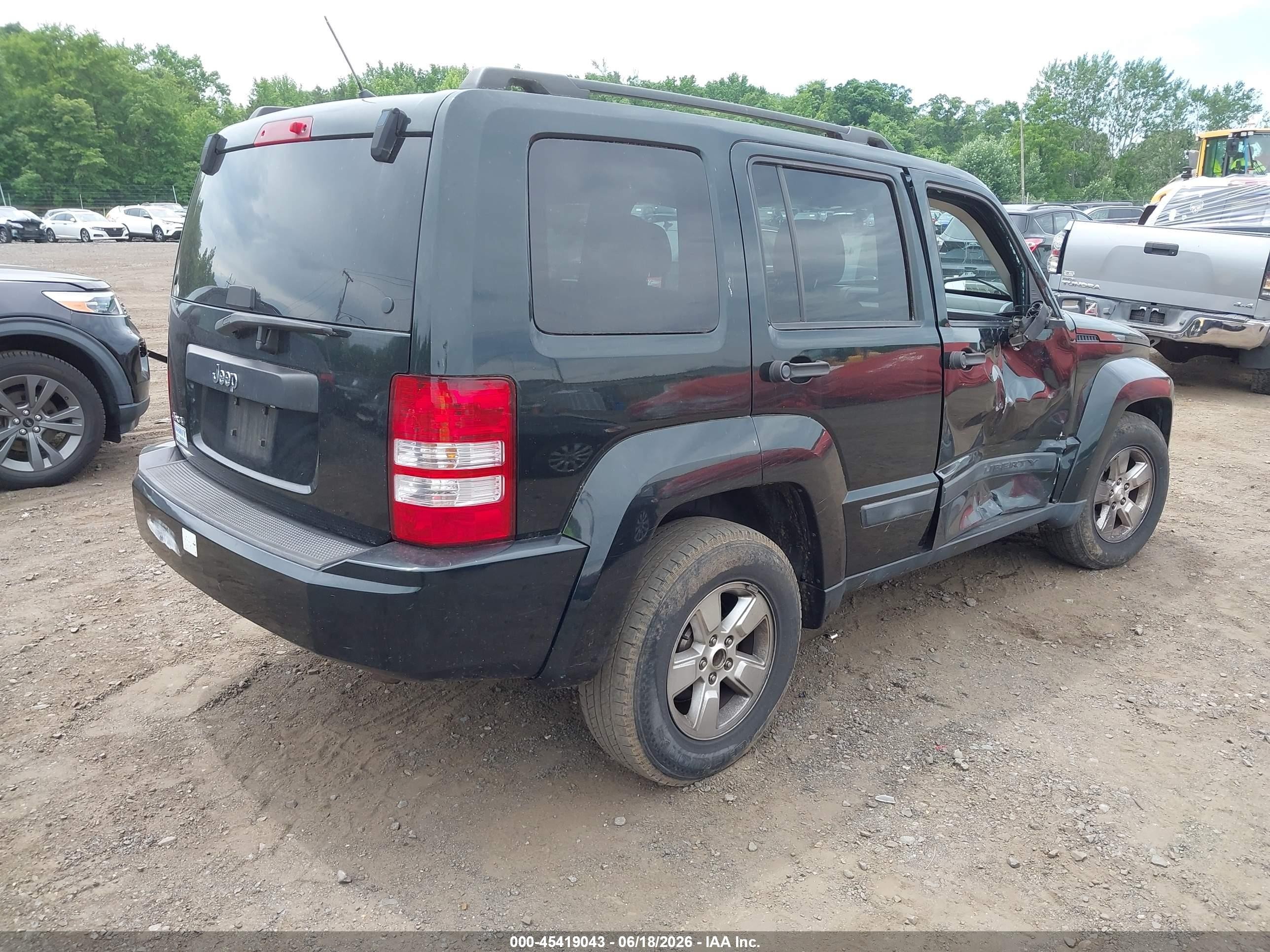 2012 Jeep Liberty Sport Black vin: 1C4PJMAKXCW146300