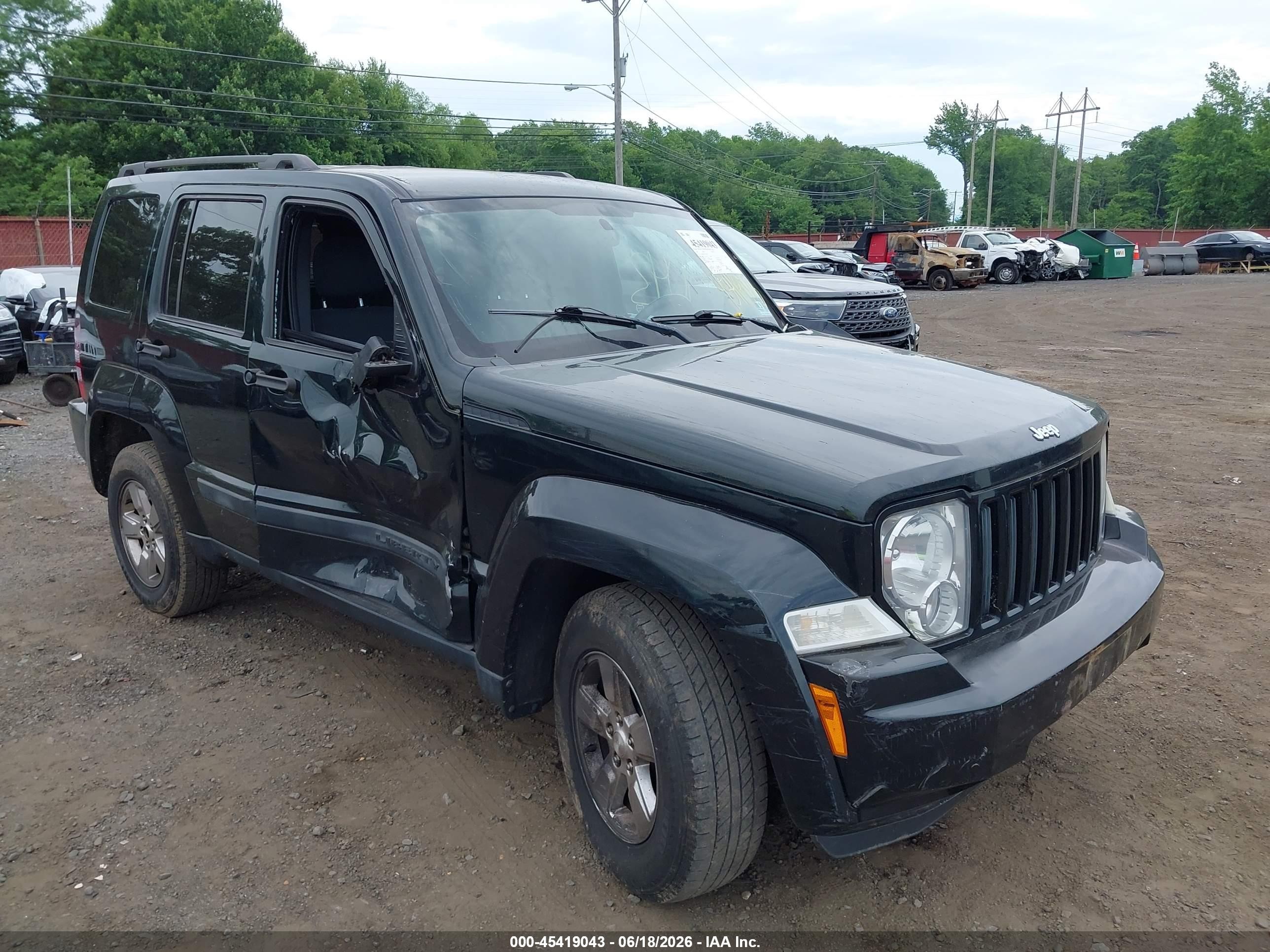 2012 Jeep Liberty Sport Black vin: 1C4PJMAKXCW146300