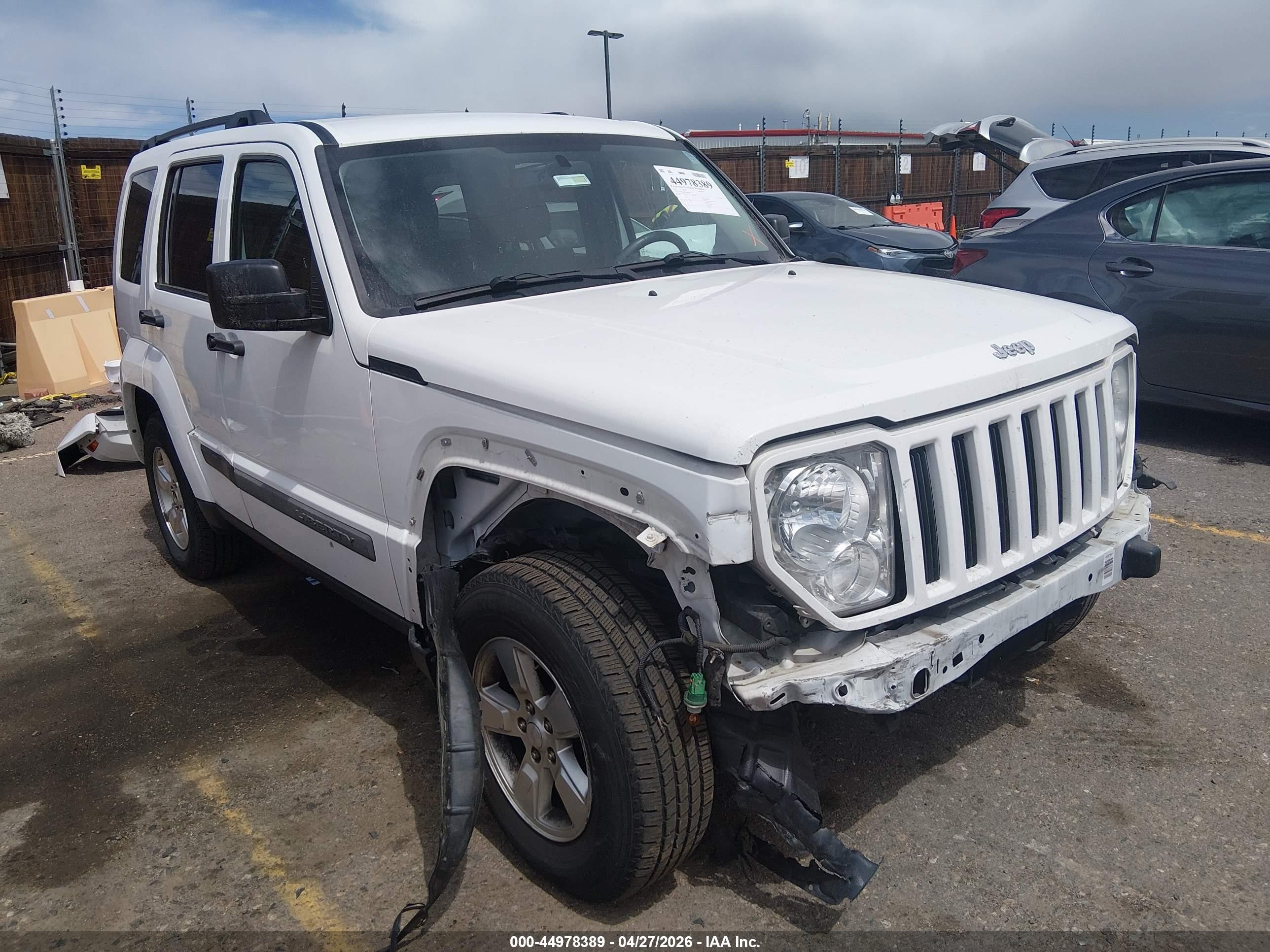 2012 Jeep Liberty Sport Белый vin: 1C4PJMAKXCW159242