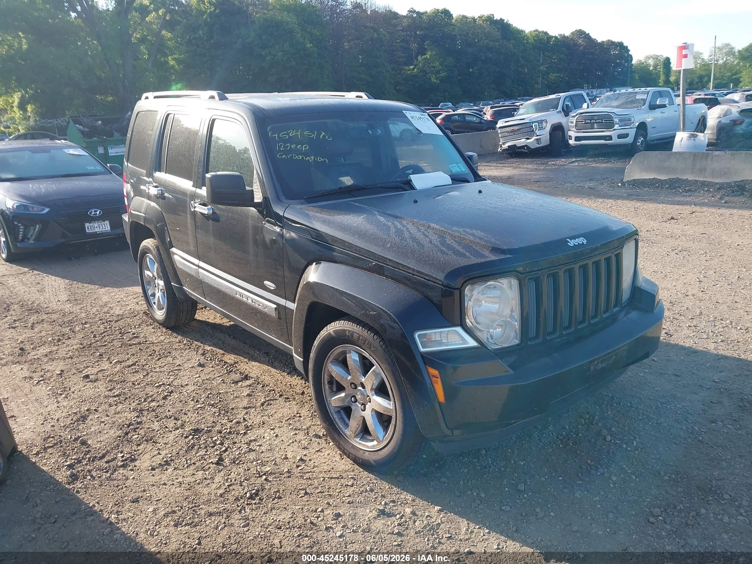 2012 Jeep Liberty Sport Черный vin: 1C4PJMAKXCW195139