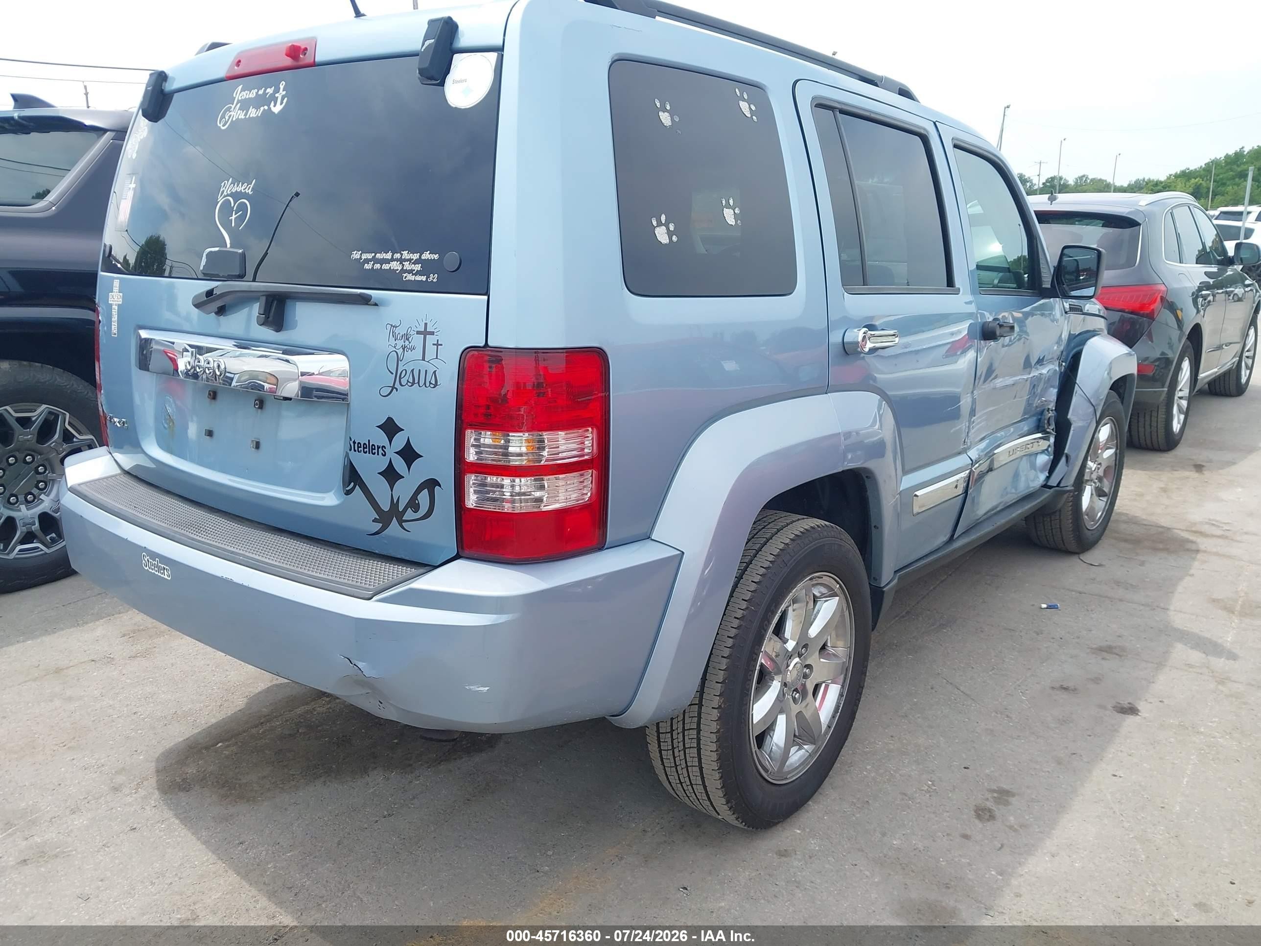 2012 Jeep Liberty Sport Light Blue vin: 1C4PJMAKXCW203465