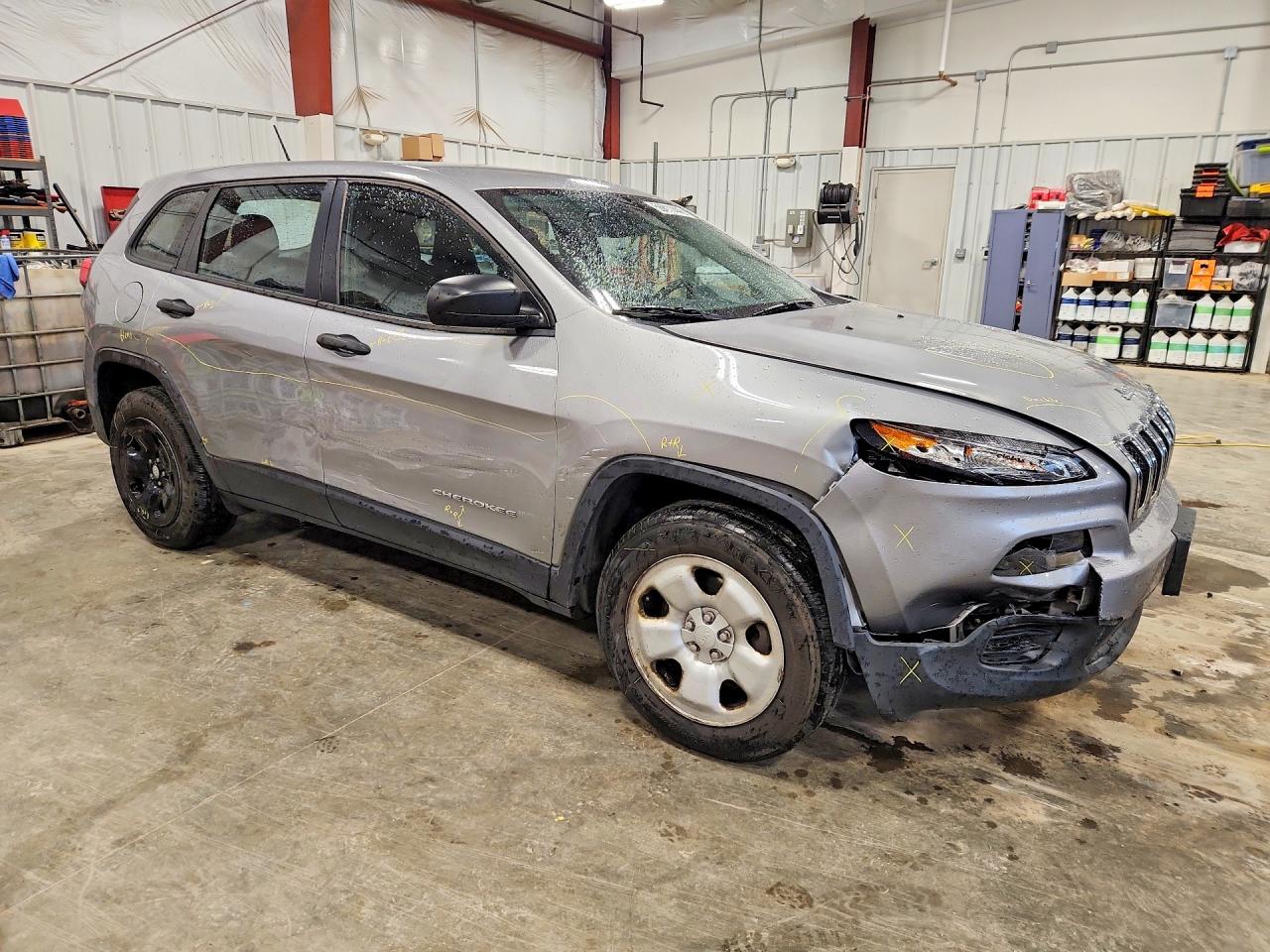 2017 Jeep Cherokee Sport Silver vin: 1C4PJMAS0HW504253