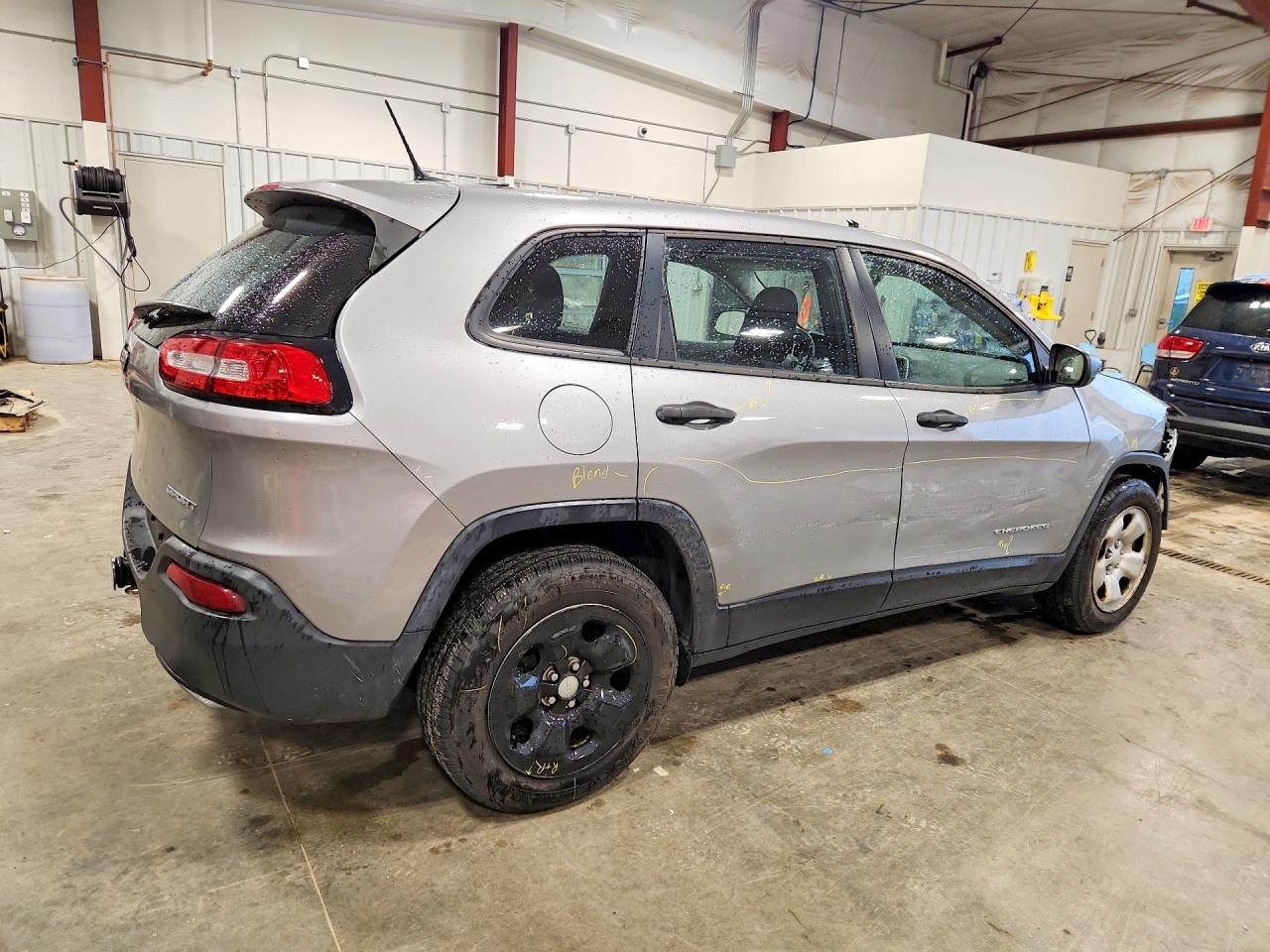 2017 Jeep Cherokee Sport Silver vin: 1C4PJMAS0HW504253