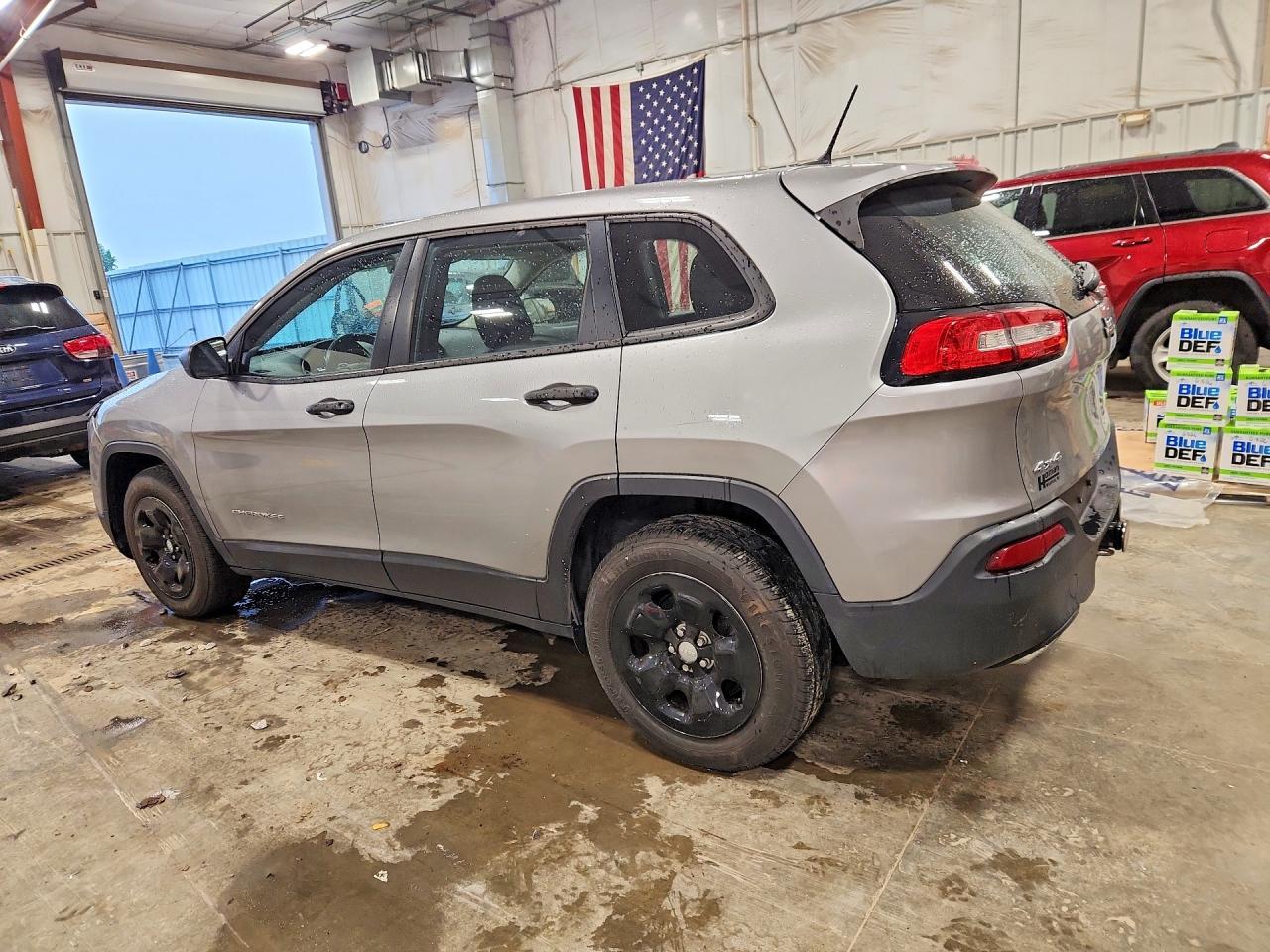 2017 Jeep Cherokee Sport Silver vin: 1C4PJMAS0HW504253