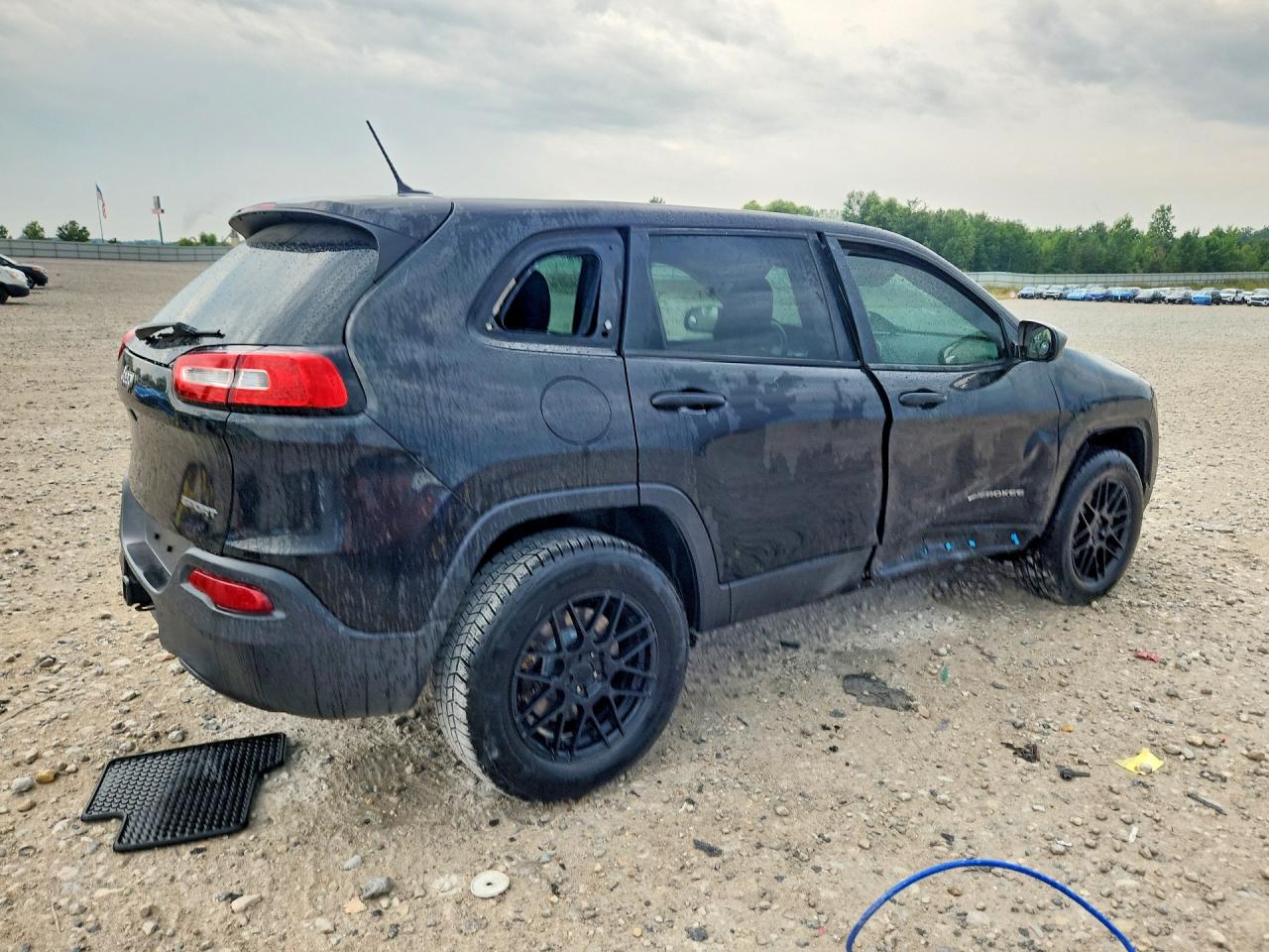 2014 Jeep Cherokee Sport Black vin: 1C4PJMAS6EW322357