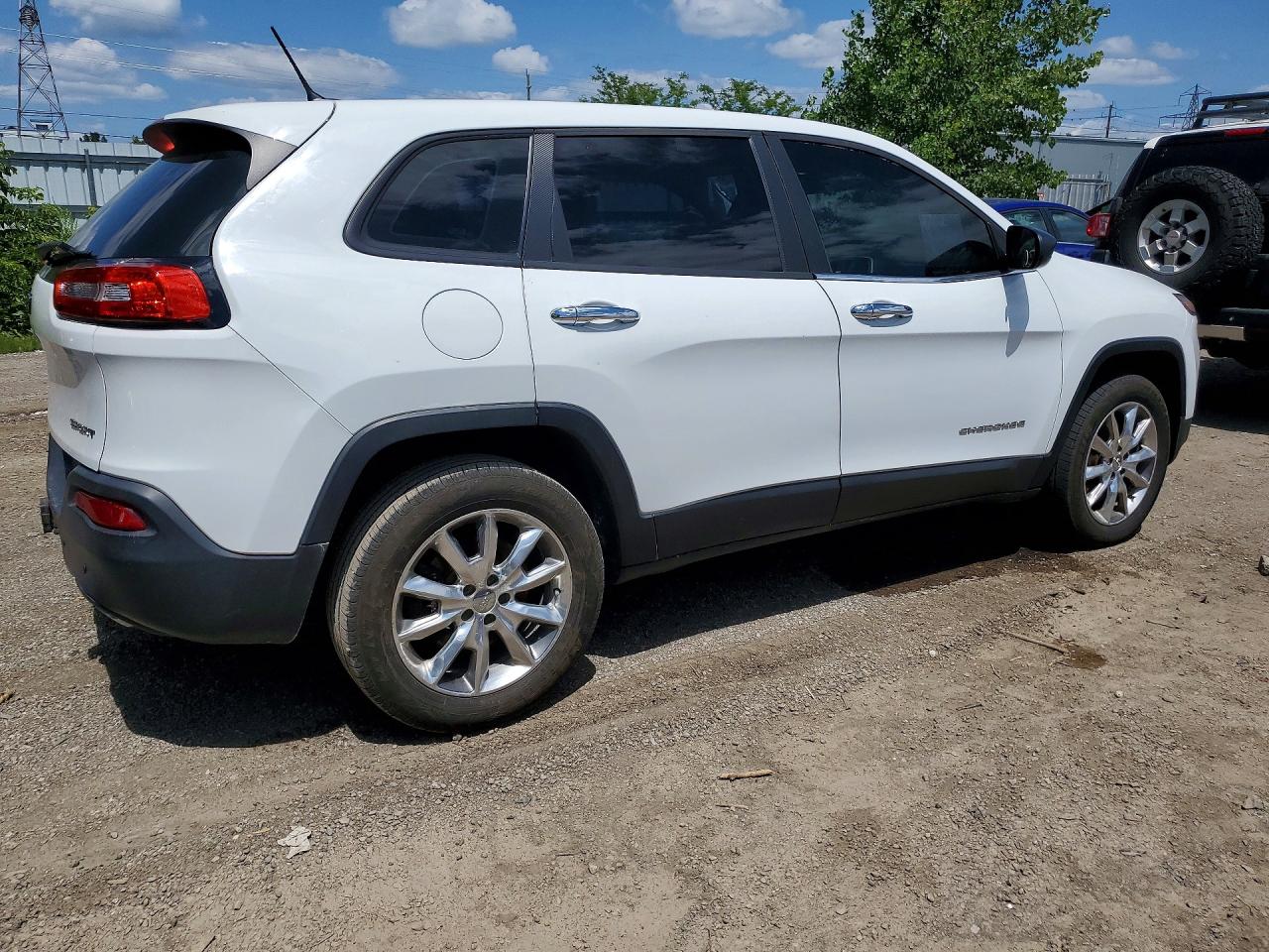 2014 Jeep Cherokee Sport White vin: 1C4PJMAS7EW164482
