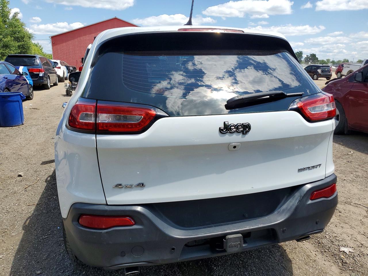 2014 Jeep Cherokee Sport White vin: 1C4PJMAS7EW164482