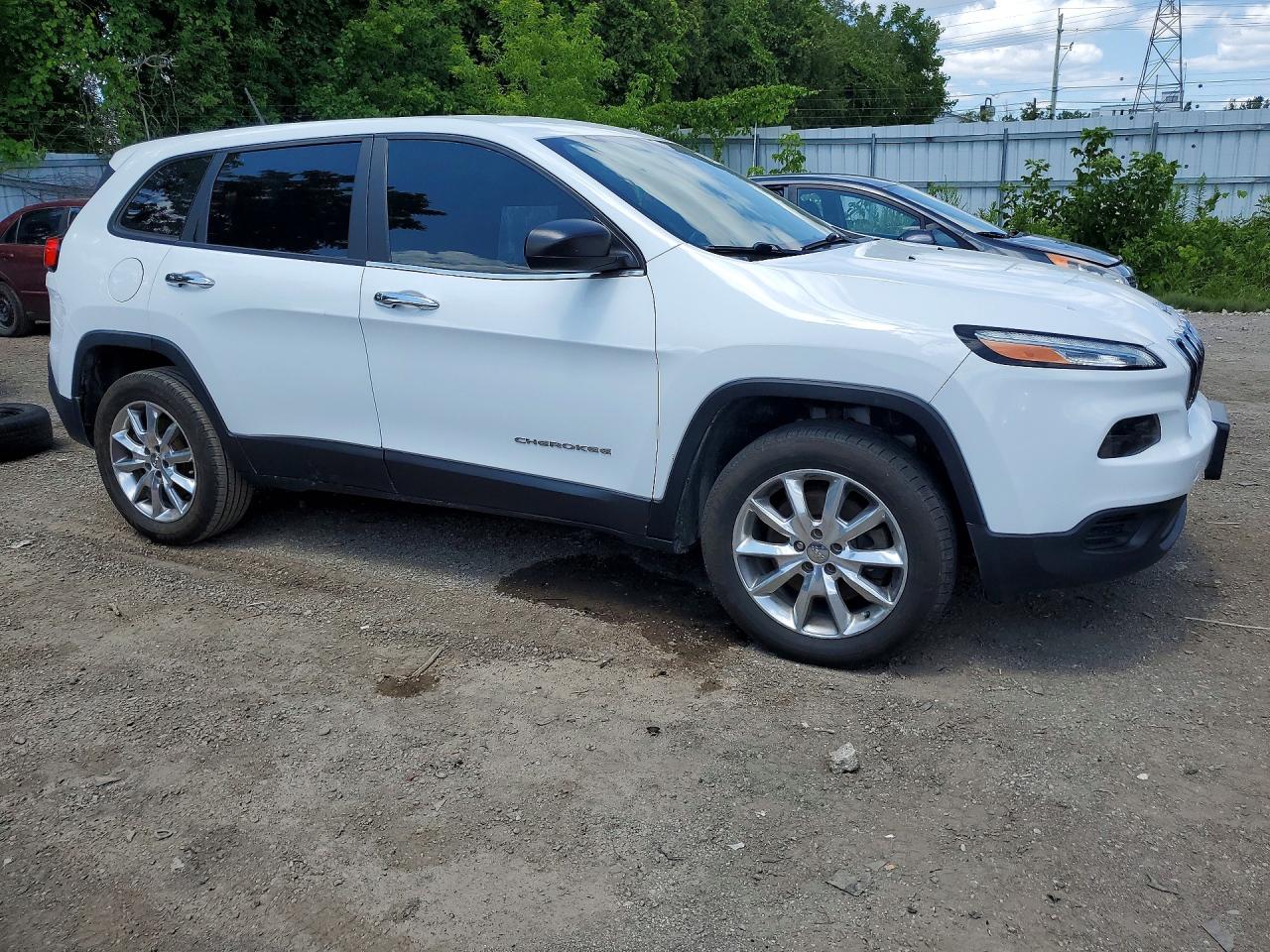 2014 Jeep Cherokee Sport White vin: 1C4PJMAS7EW164482