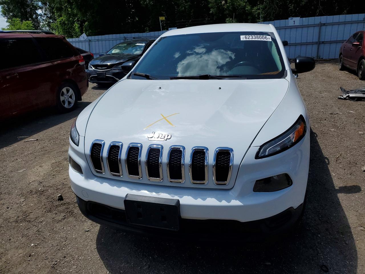 2014 Jeep Cherokee Sport White vin: 1C4PJMAS7EW164482