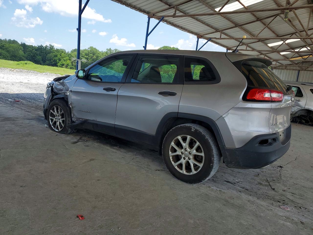 2017 Jeep Cherokee Sport Серебряный vin: 1C4PJMAS8HD228030