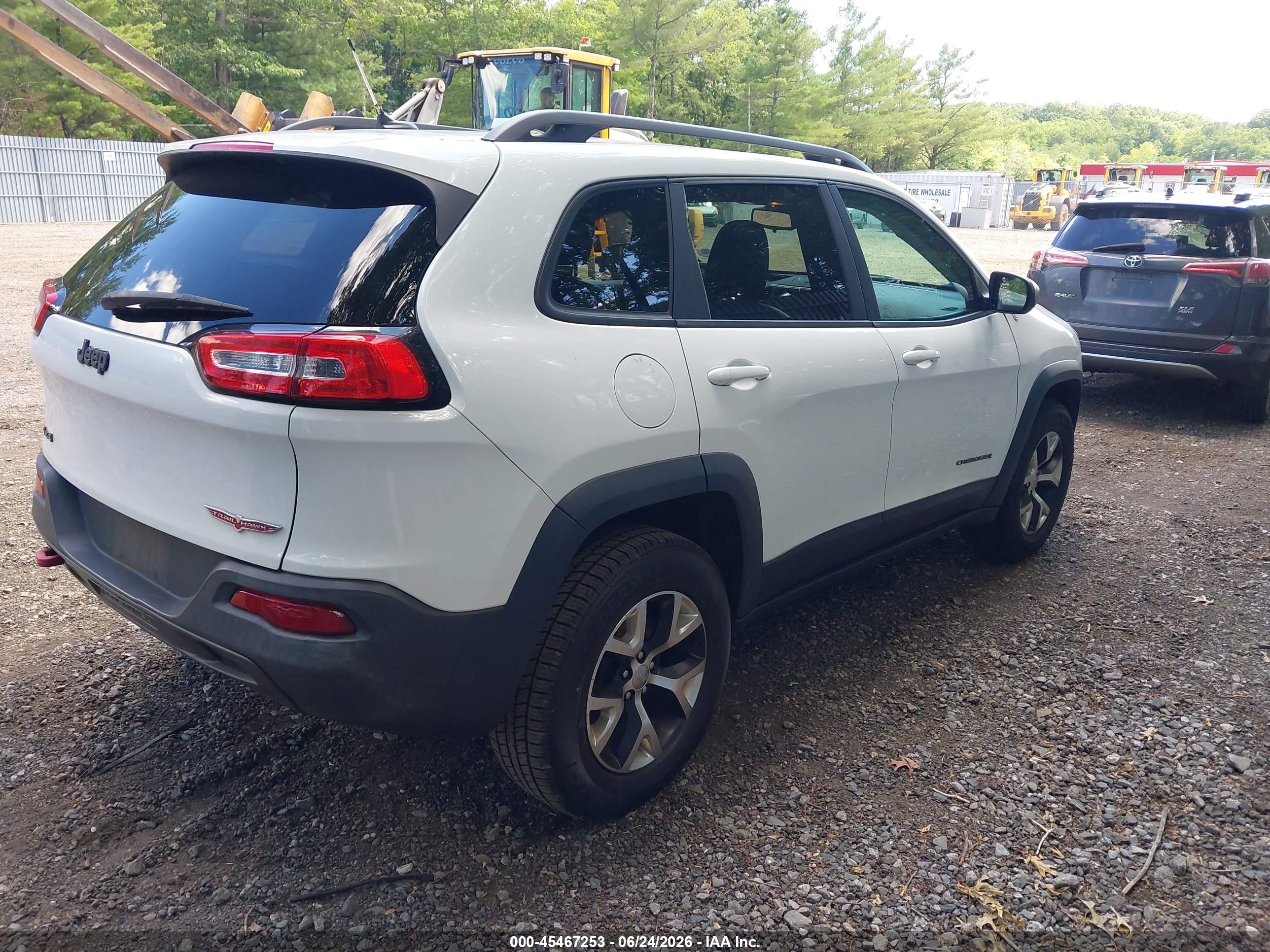 2014 Jeep Cherokee Trailhawk White vin: 1C4PJMBB0EW157274