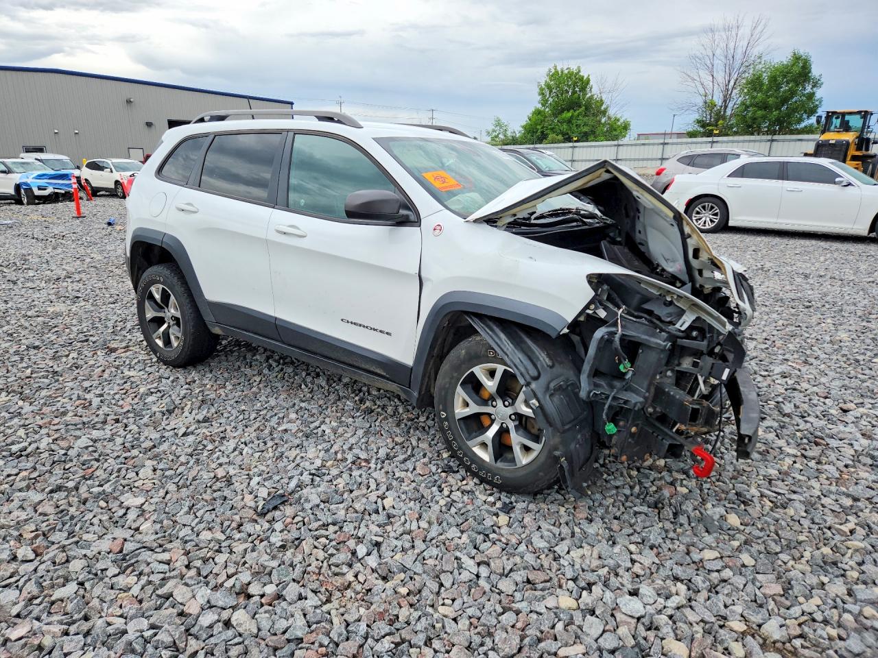 2014 Jeep Cherokee Trailhawk White vin: 1C4PJMBB0EW205985