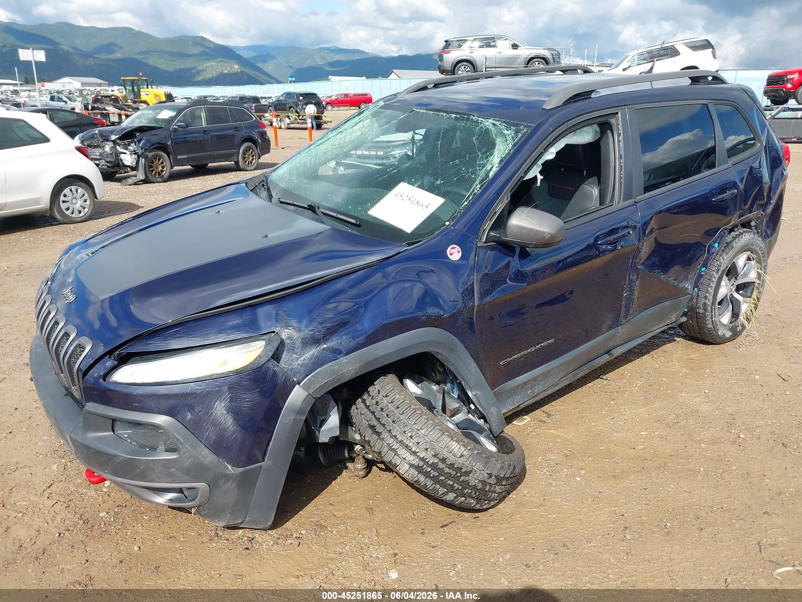 2014 Jeep Cherokee Trailhawk Blue vin: 1C4PJMBB1EW291467