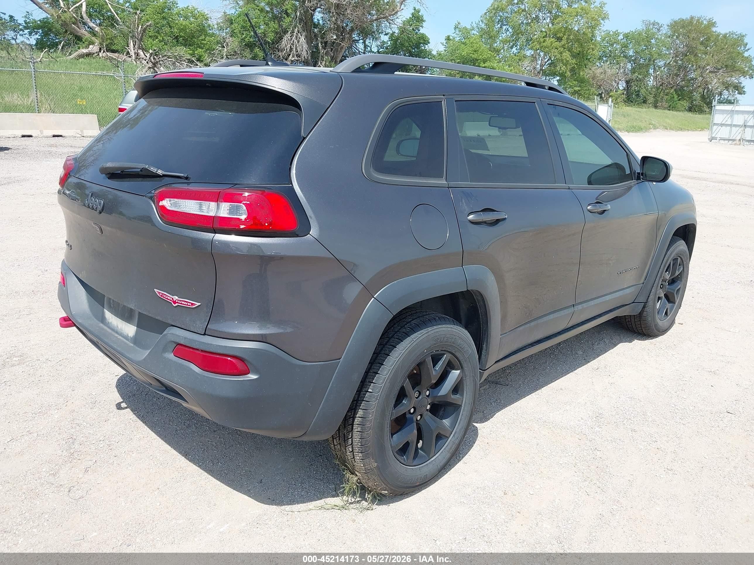 2015 Jeep Cherokee Trailhawk Серый vin: 1C4PJMBB1FW626549