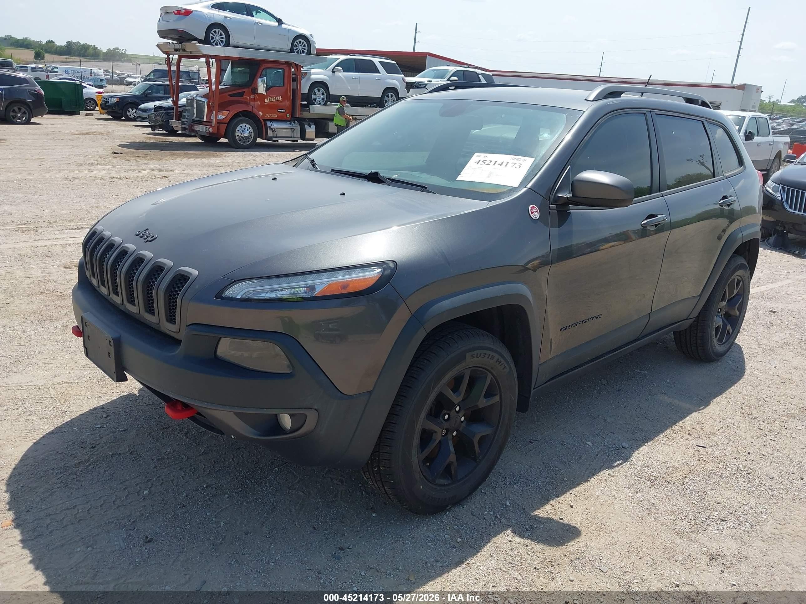 2015 Jeep Cherokee Trailhawk Серый vin: 1C4PJMBB1FW626549