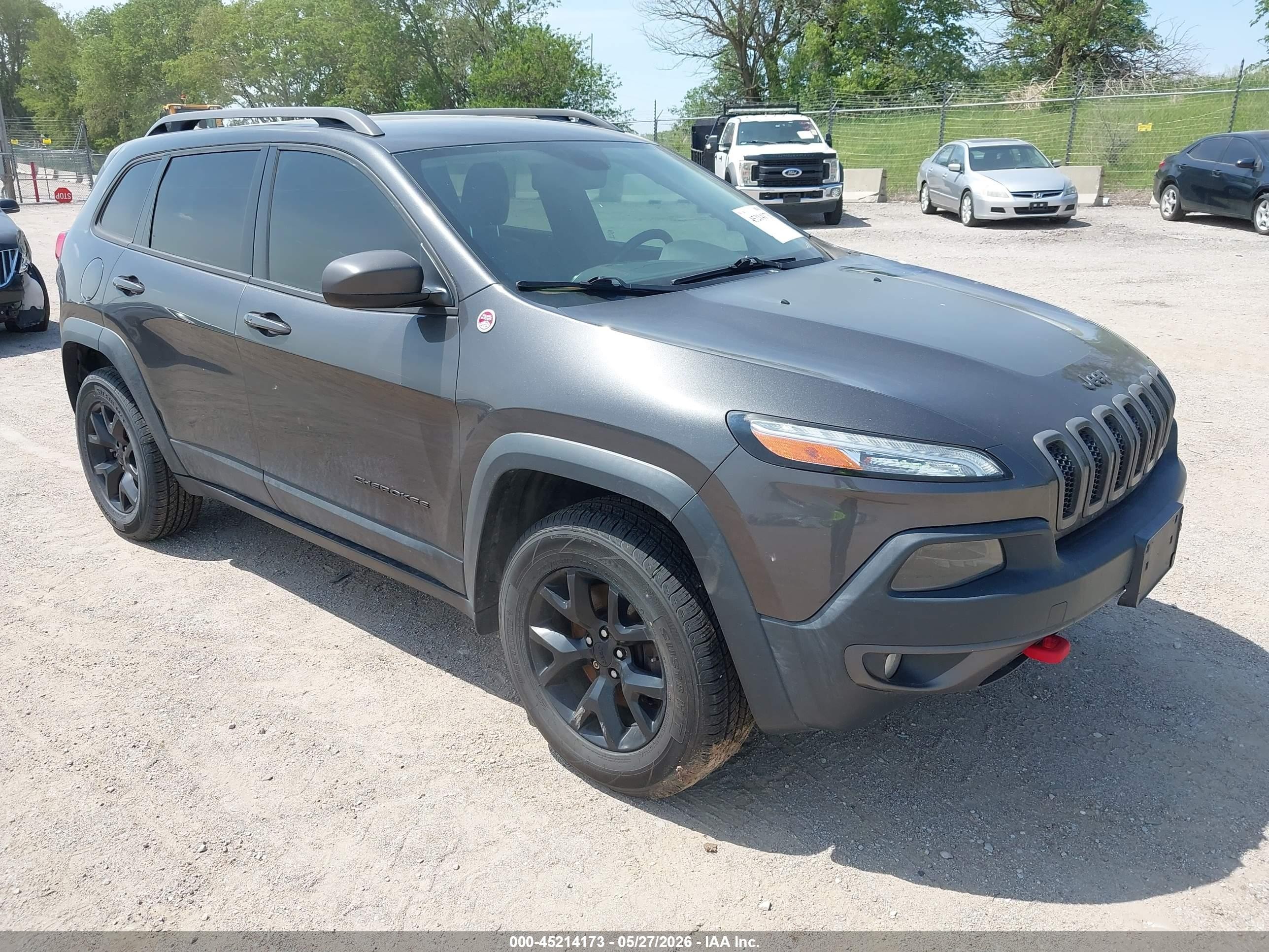 2015 Jeep Cherokee Trailhawk Серый vin: 1C4PJMBB1FW626549