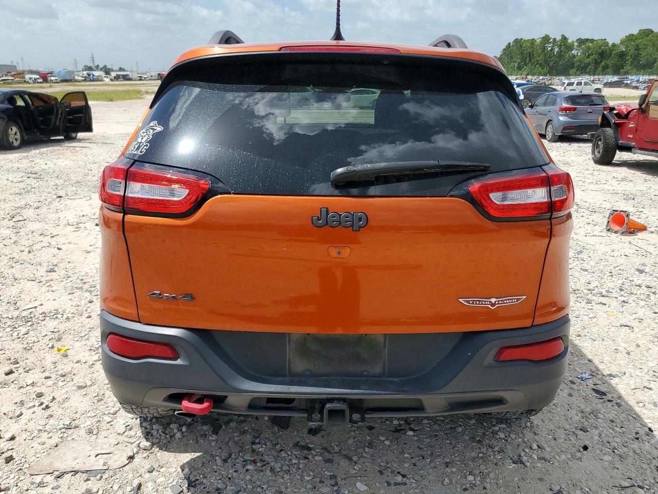 2015 Jeep Cherokee Trailhawk Orange vin: 1C4PJMBB1FW682751