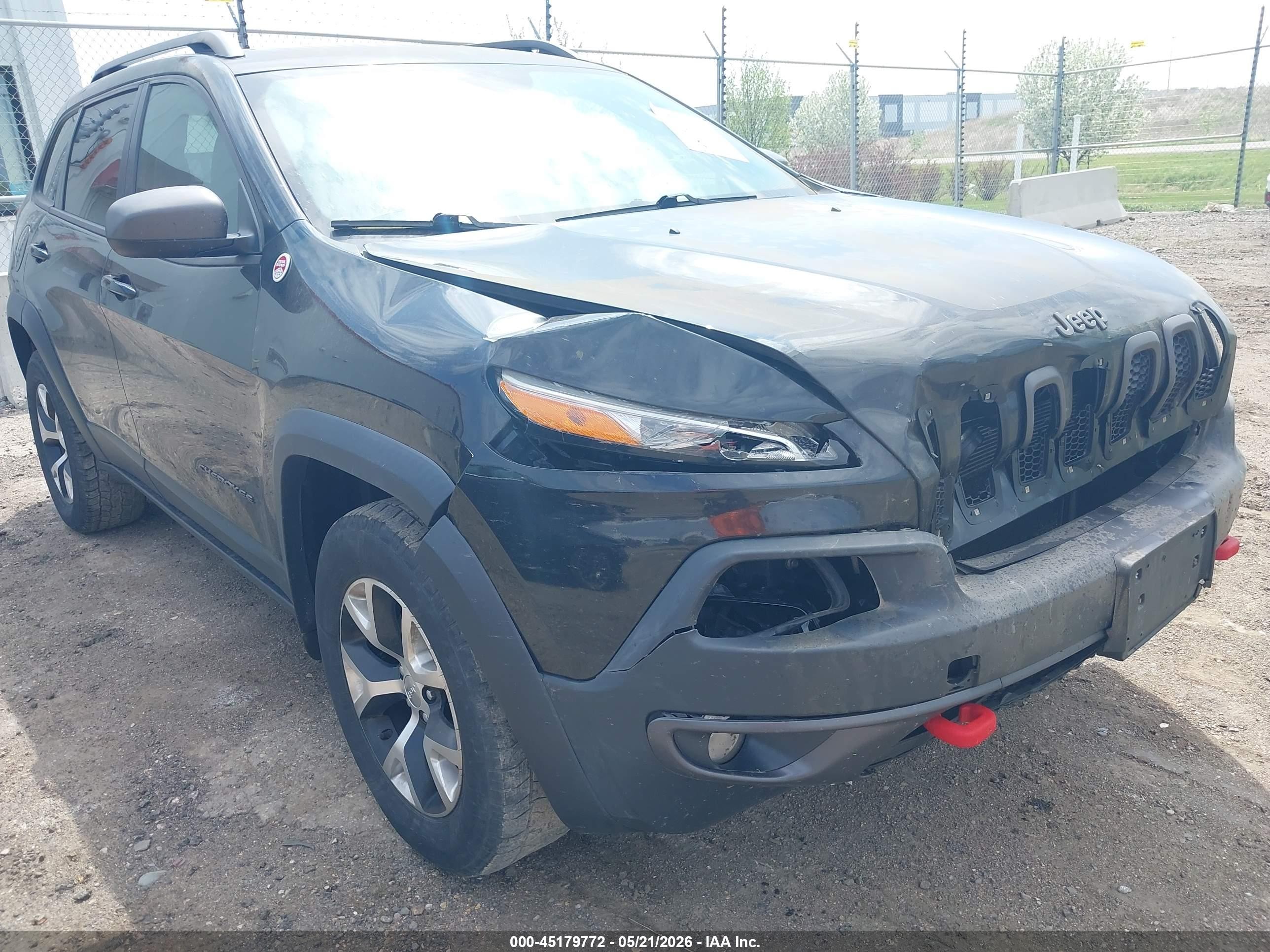 2014 Jeep Cherokee Trailhawk Black vin: 1C4PJMBB2EW159897