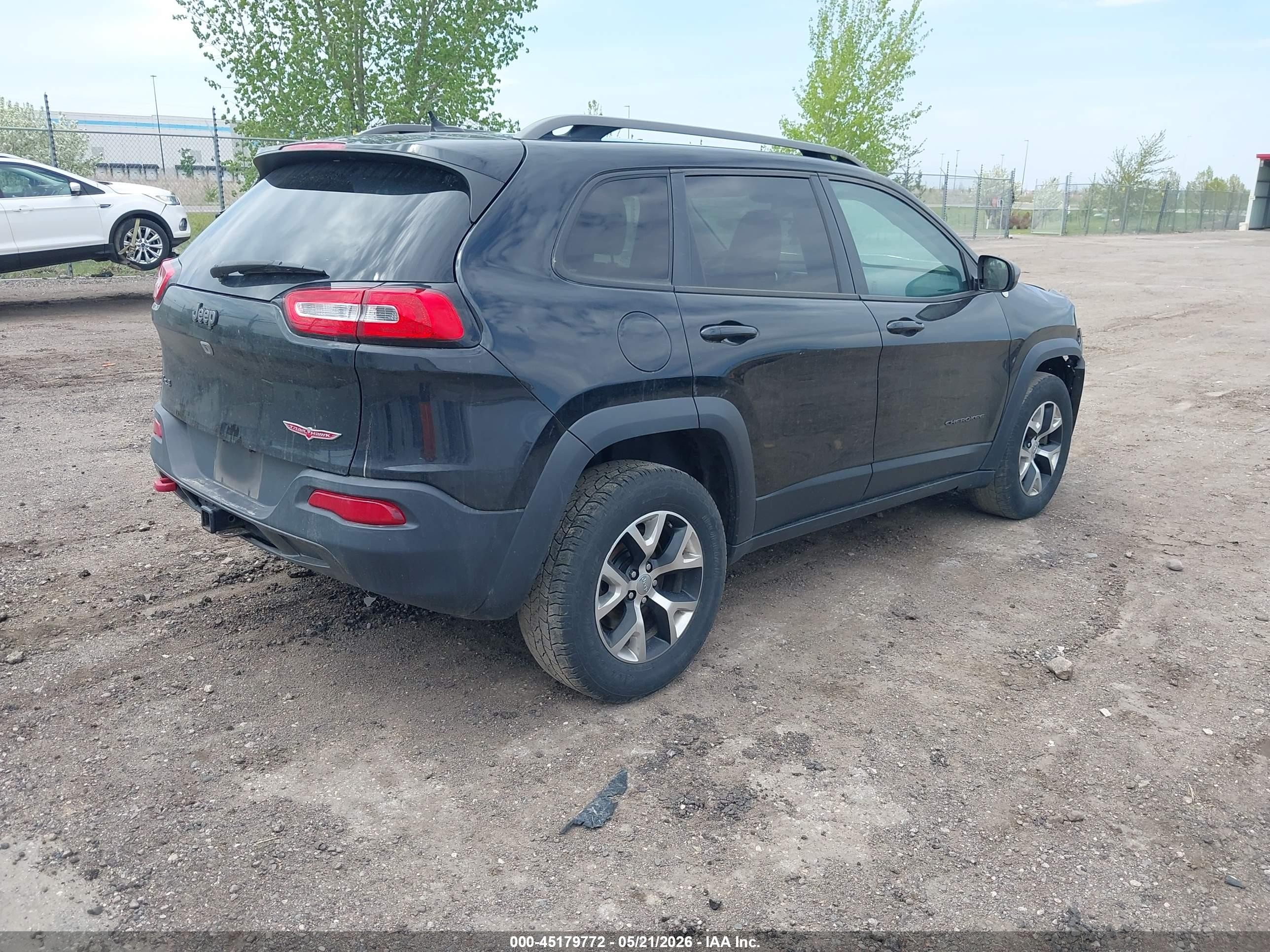 2014 Jeep Cherokee Trailhawk Black vin: 1C4PJMBB2EW159897
