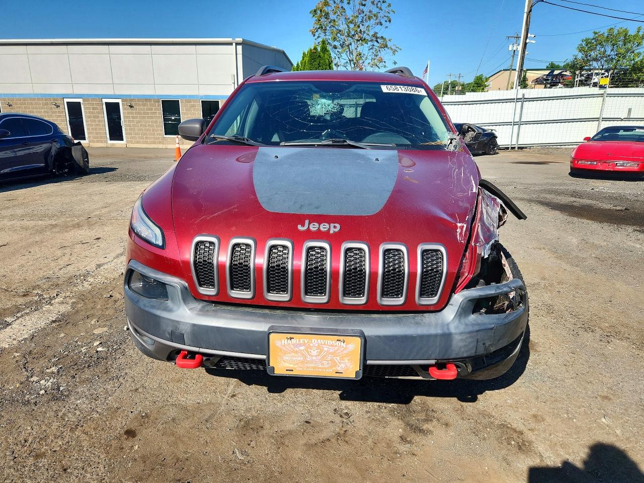 2015 Jeep Cherokee Trailhawk Burgundy vin: 1C4PJMBB3FW681584
