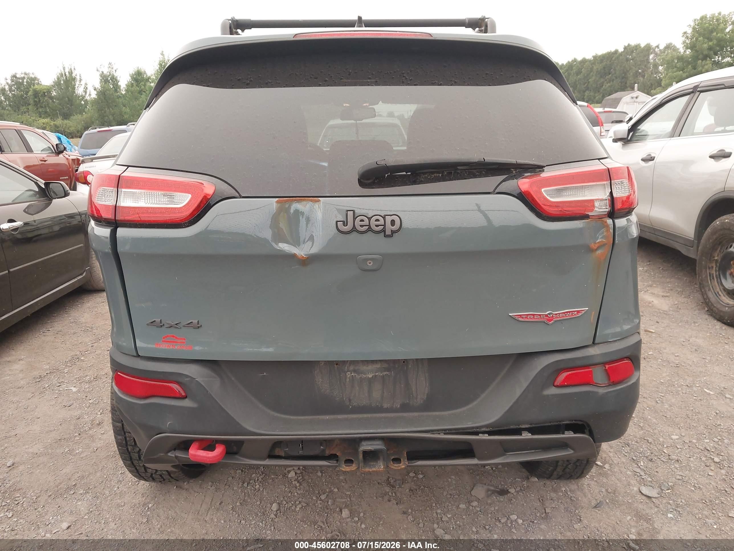 2014 Jeep Cherokee Trailhawk Blue vin: 1C4PJMBB4EW267941