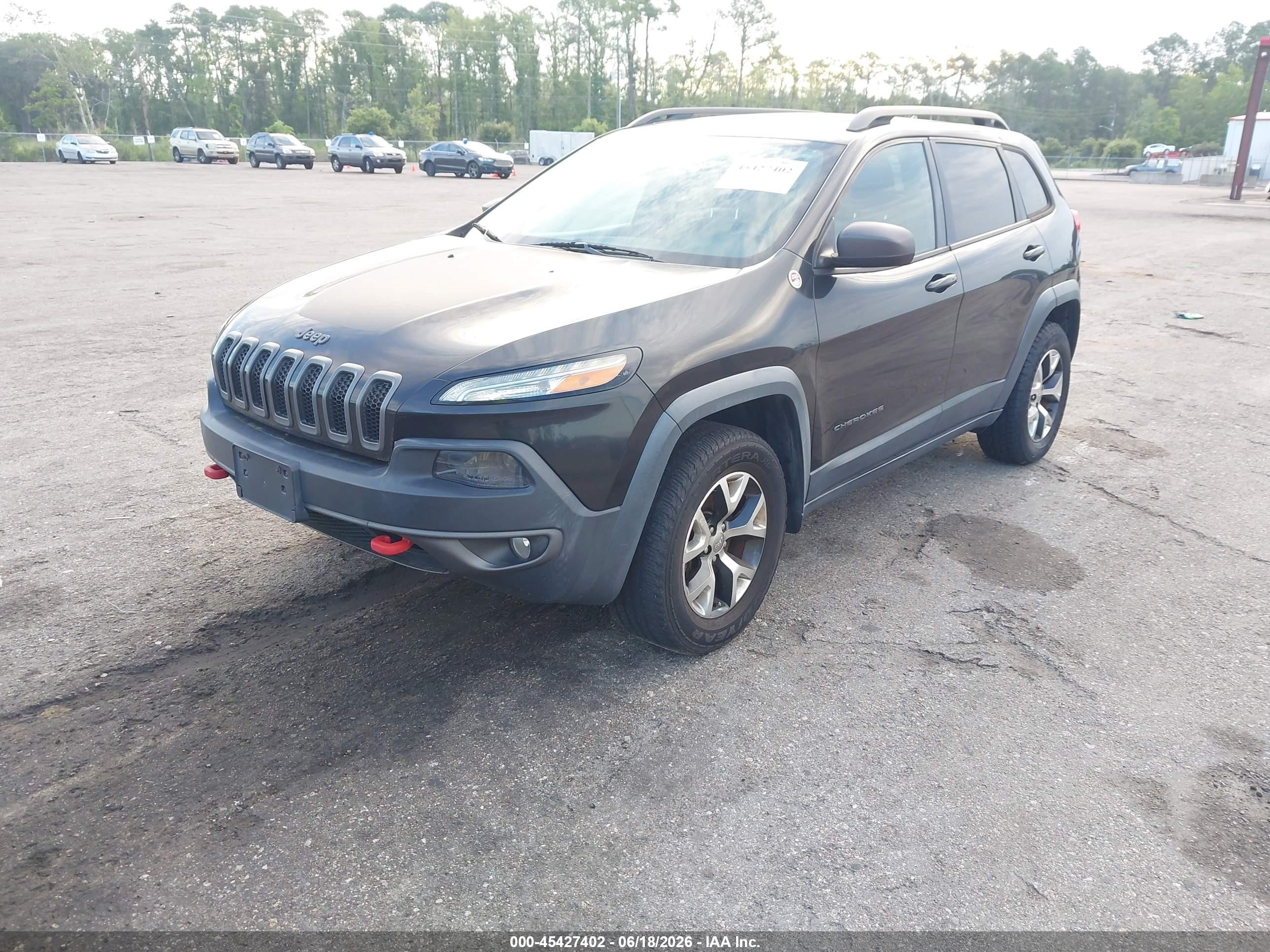 2015 Jeep Cherokee Trailhawk Black vin: 1C4PJMBB4FW718271