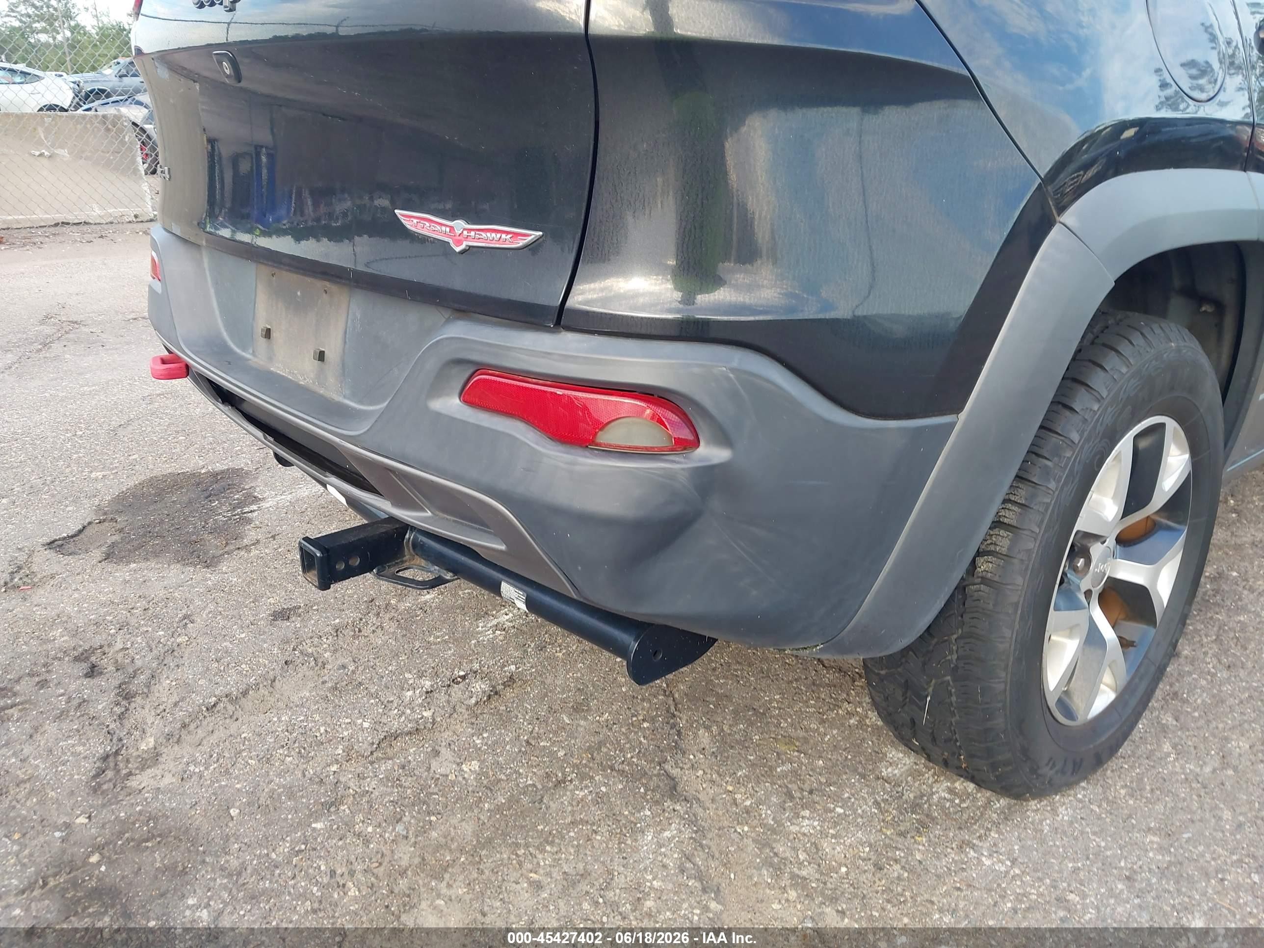 2015 Jeep Cherokee Trailhawk Black vin: 1C4PJMBB4FW718271