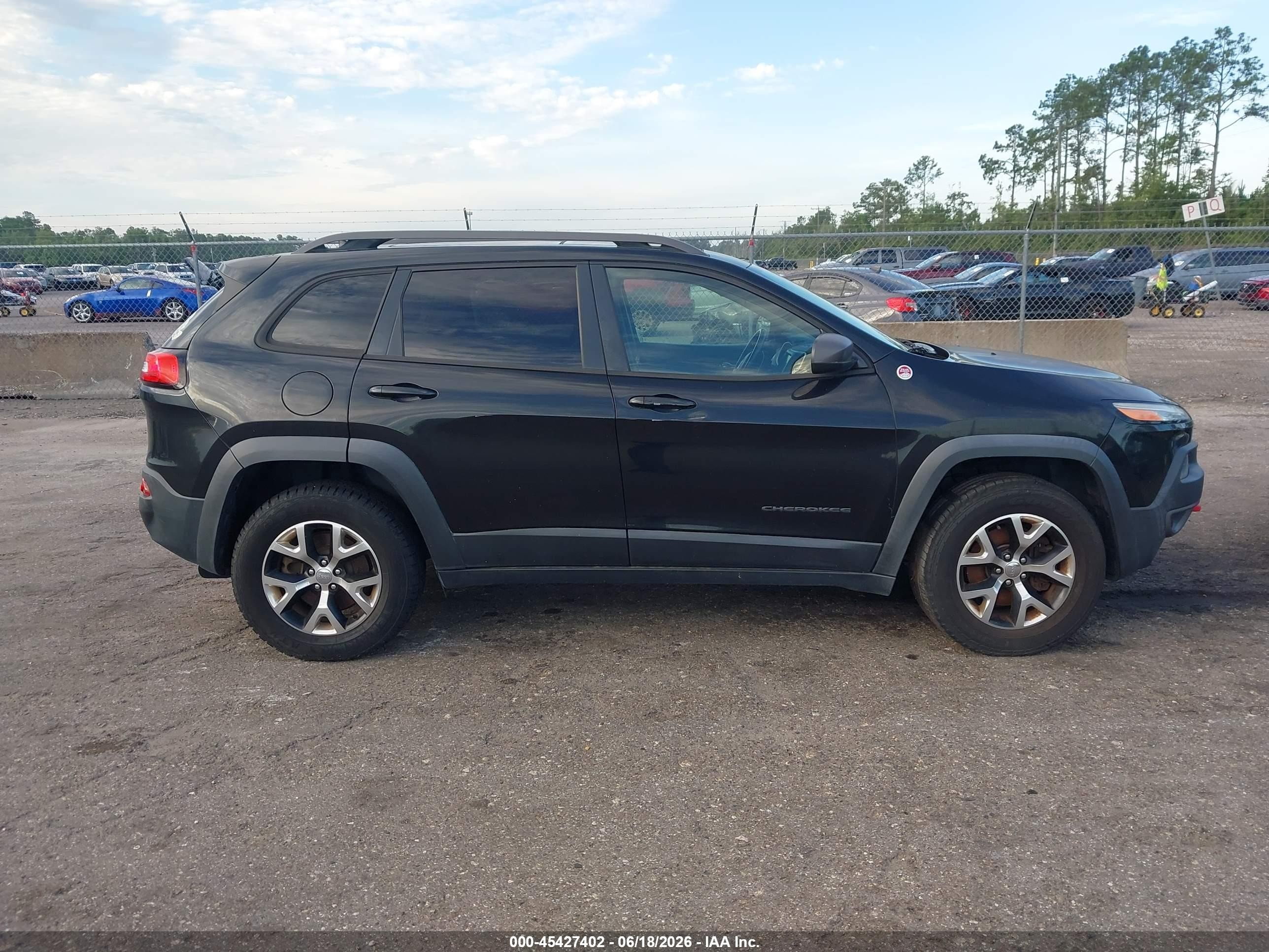 2015 Jeep Cherokee Trailhawk Black vin: 1C4PJMBB4FW718271