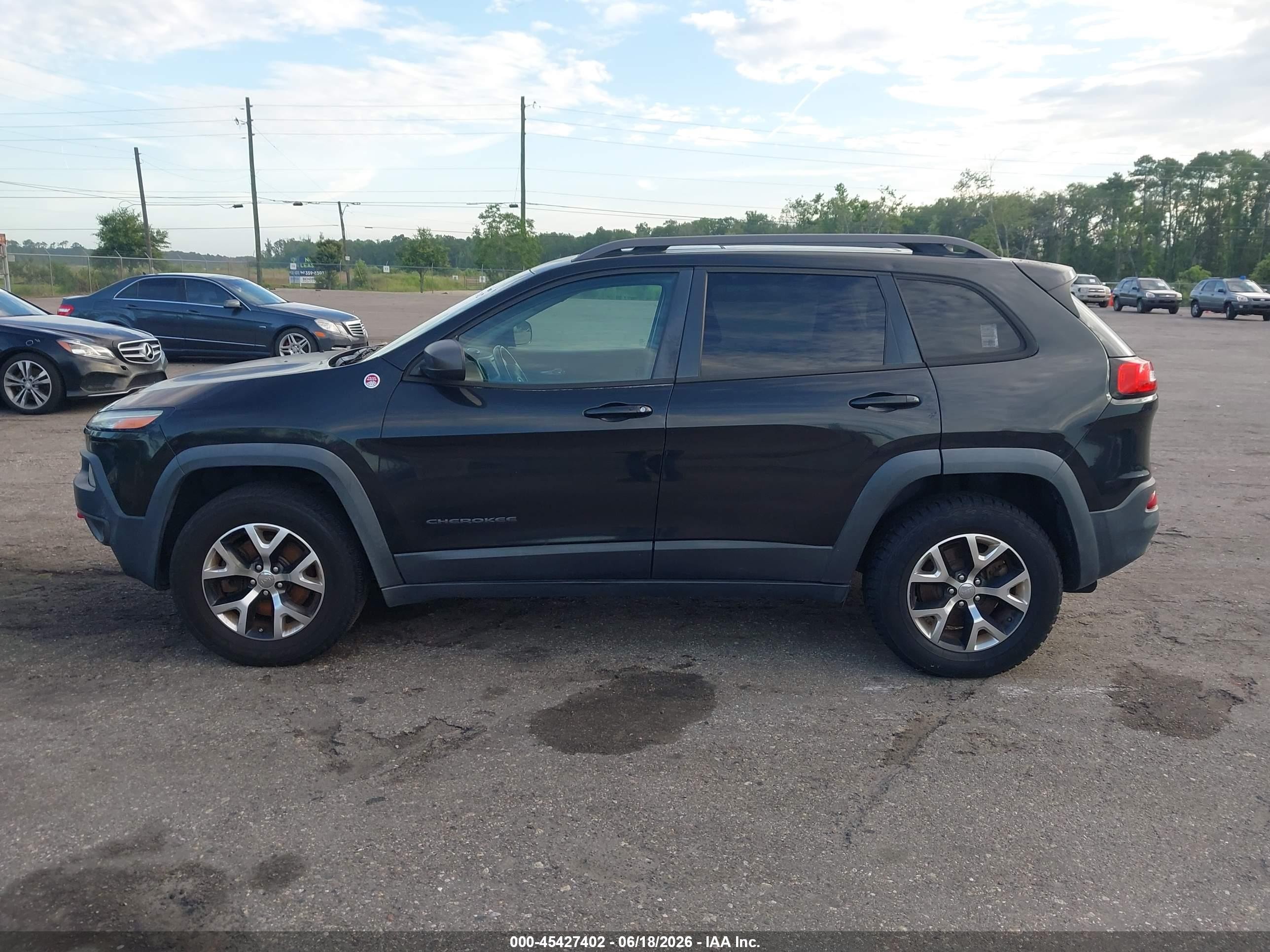 2015 Jeep Cherokee Trailhawk Black vin: 1C4PJMBB4FW718271