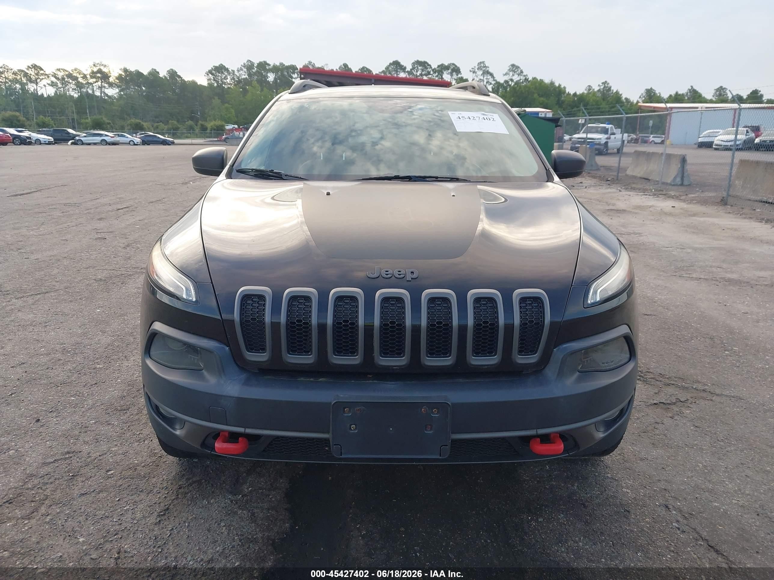 2015 Jeep Cherokee Trailhawk Black vin: 1C4PJMBB4FW718271