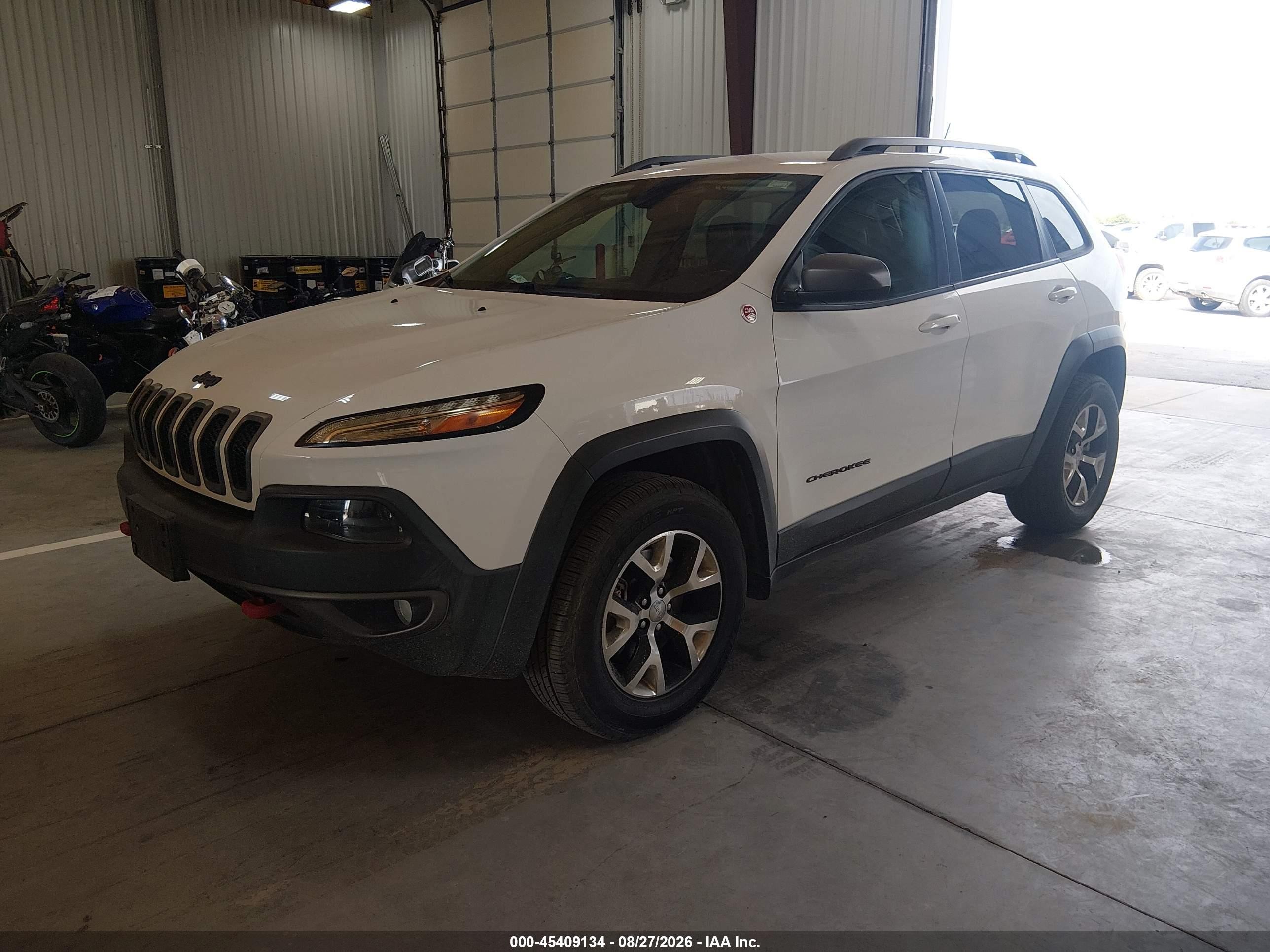 2015 Jeep Cherokee Trailhawk White vin: 1C4PJMBB4FW773089
